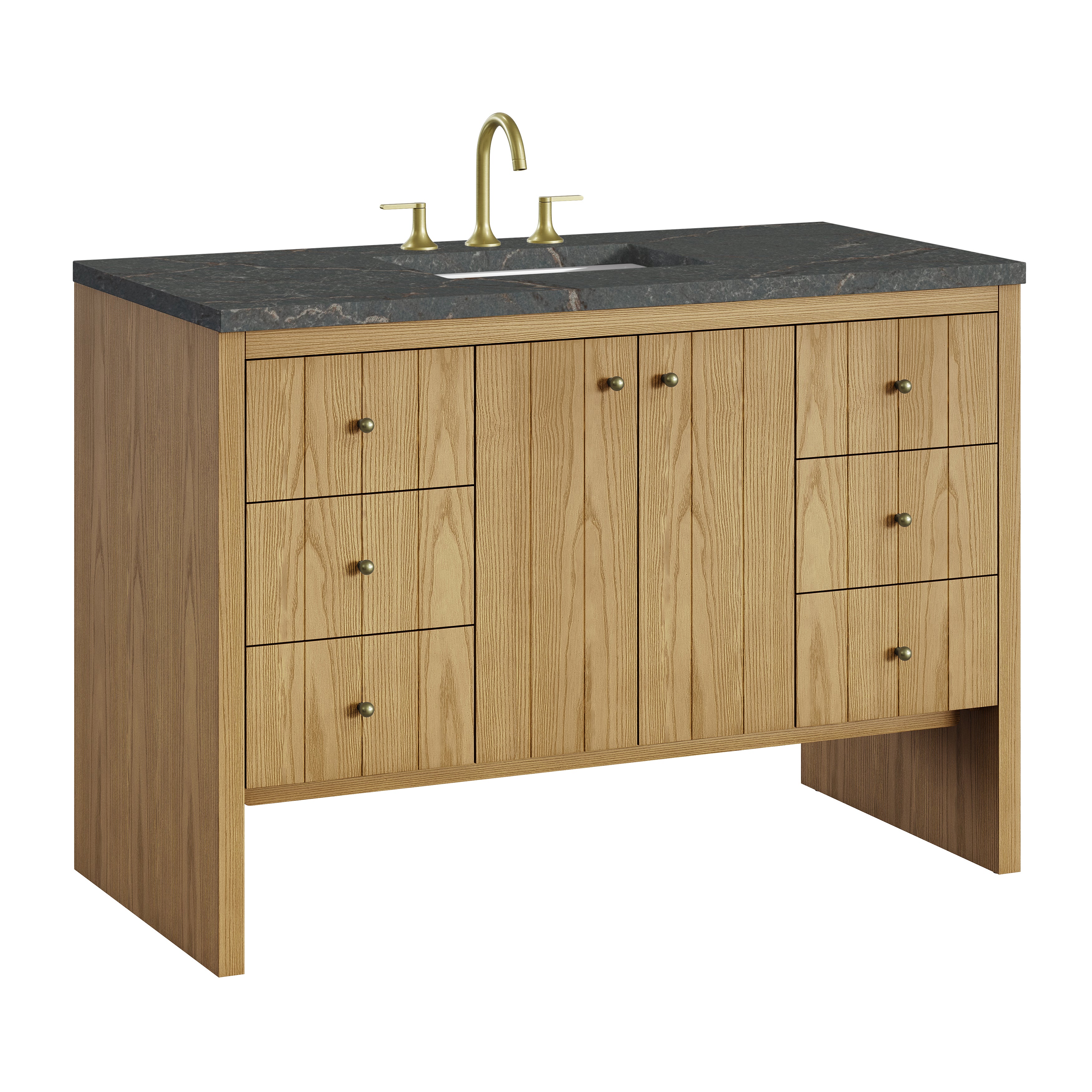 James Martin Hudson 48" Single Vanity in Light Natural Oak with 3cm Countertop