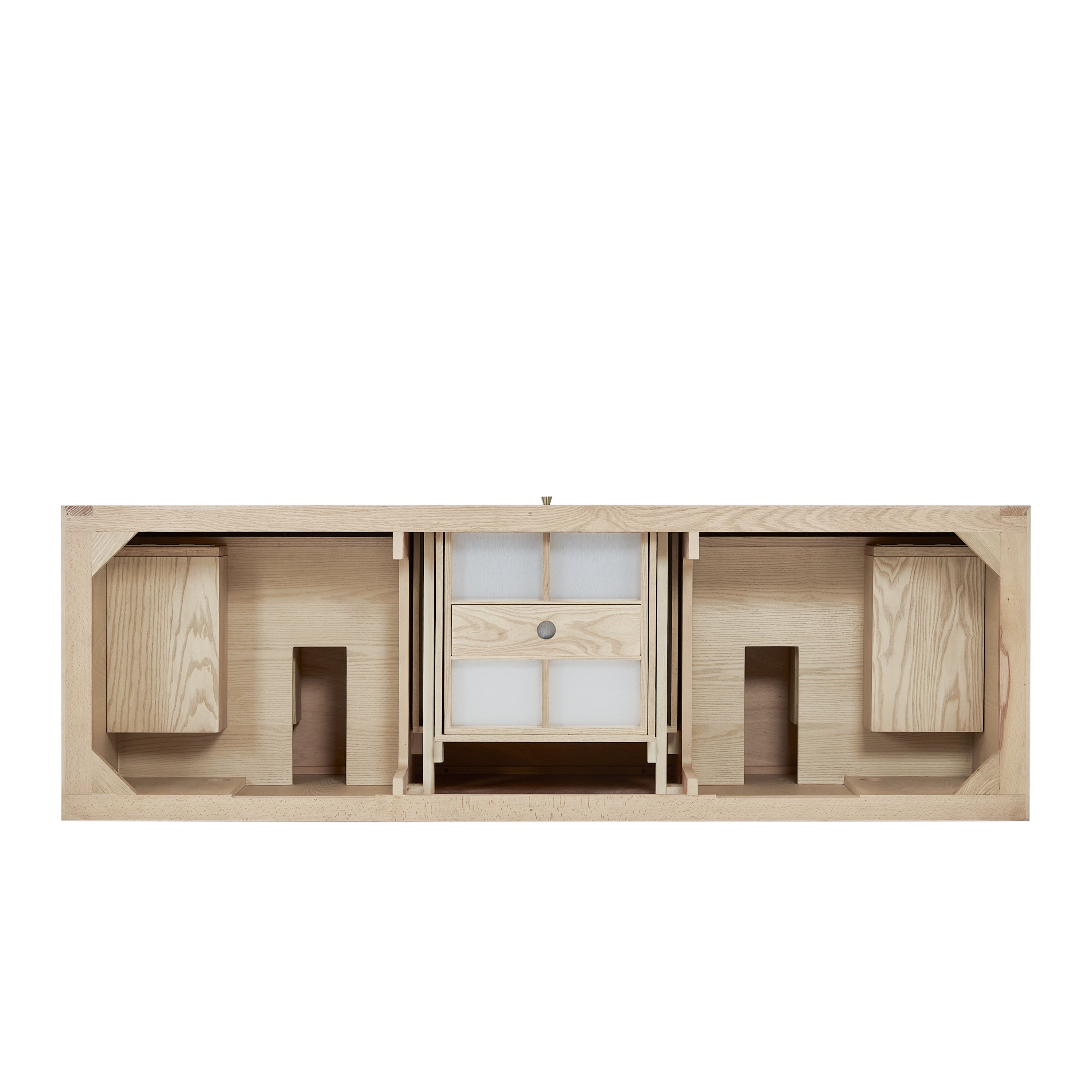James Martin Marigot 72" Double Vanity in Sunwashed Oak with 3cm Countertop and FreePower Wireless Charger