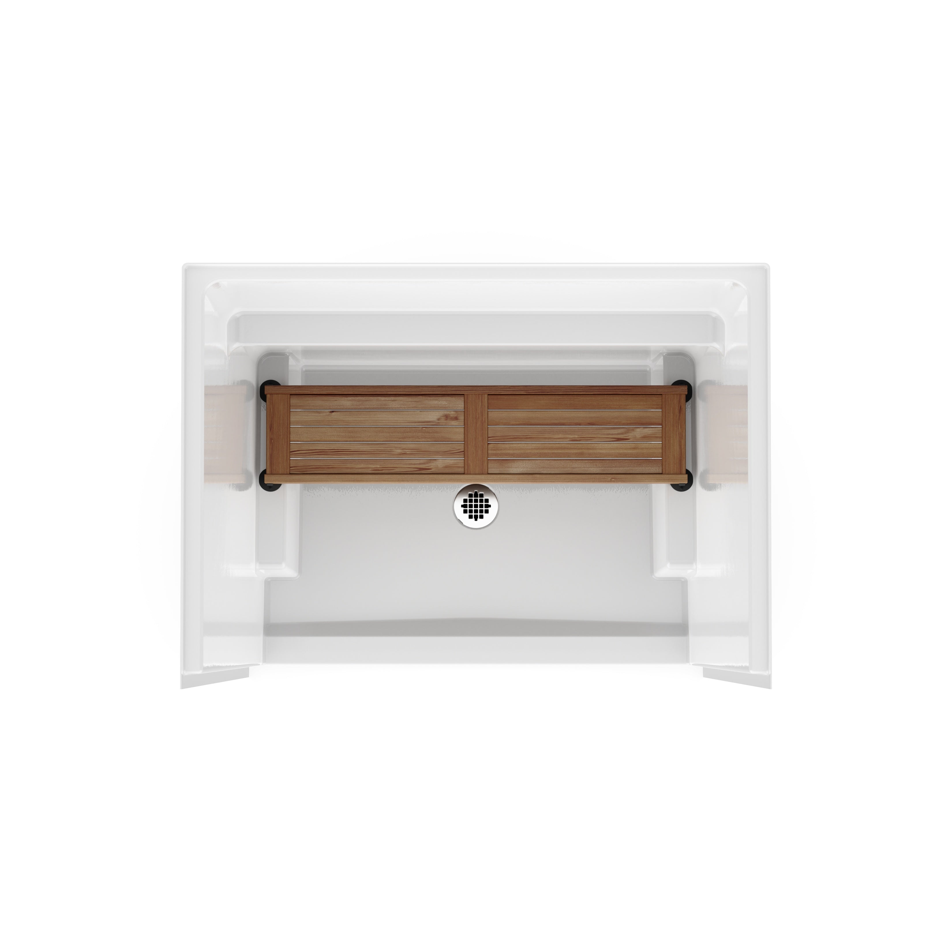 DreamLine Straight Teak Shower Bench for 60" Shower