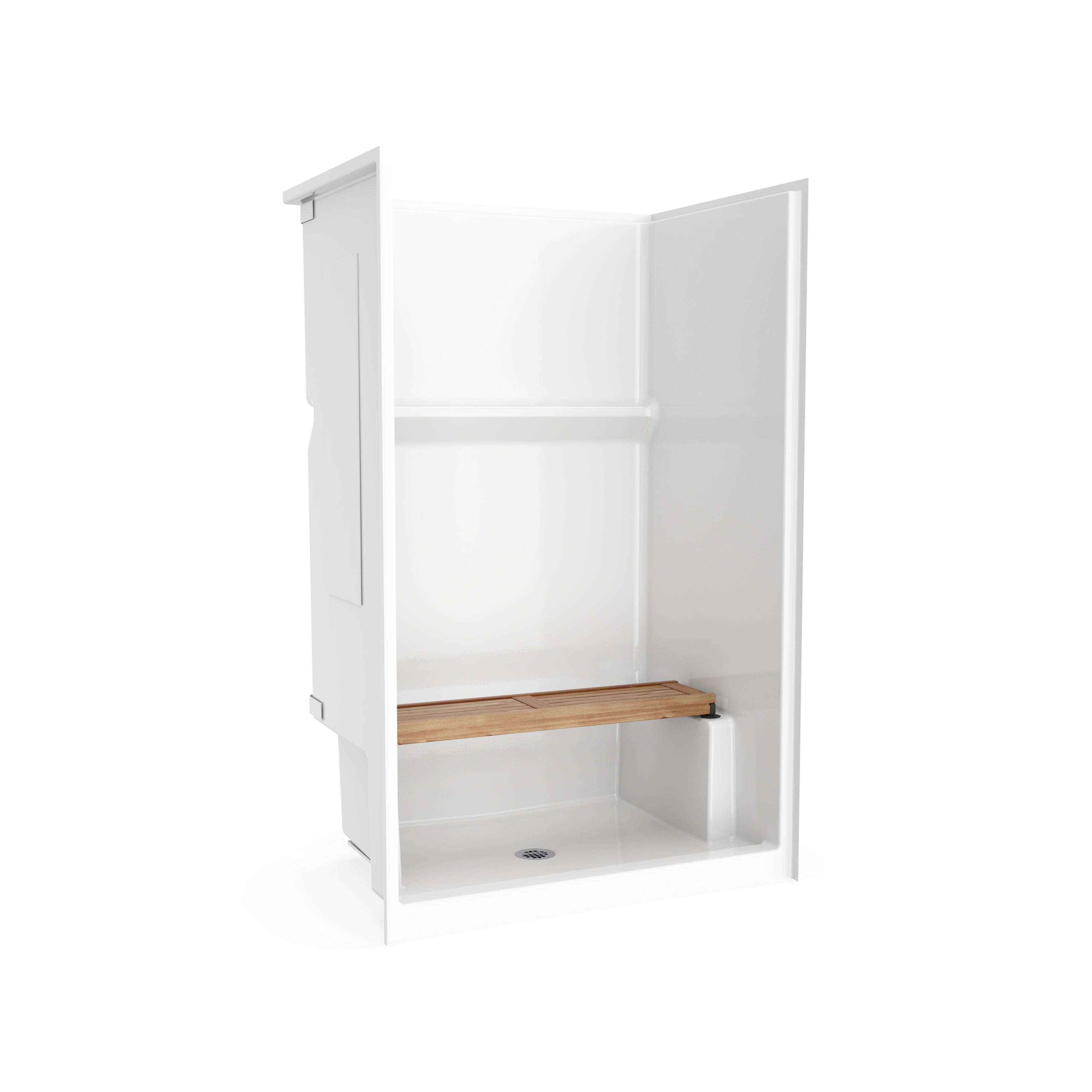 DreamLine Straight Teak Shower Bench for 60" Shower