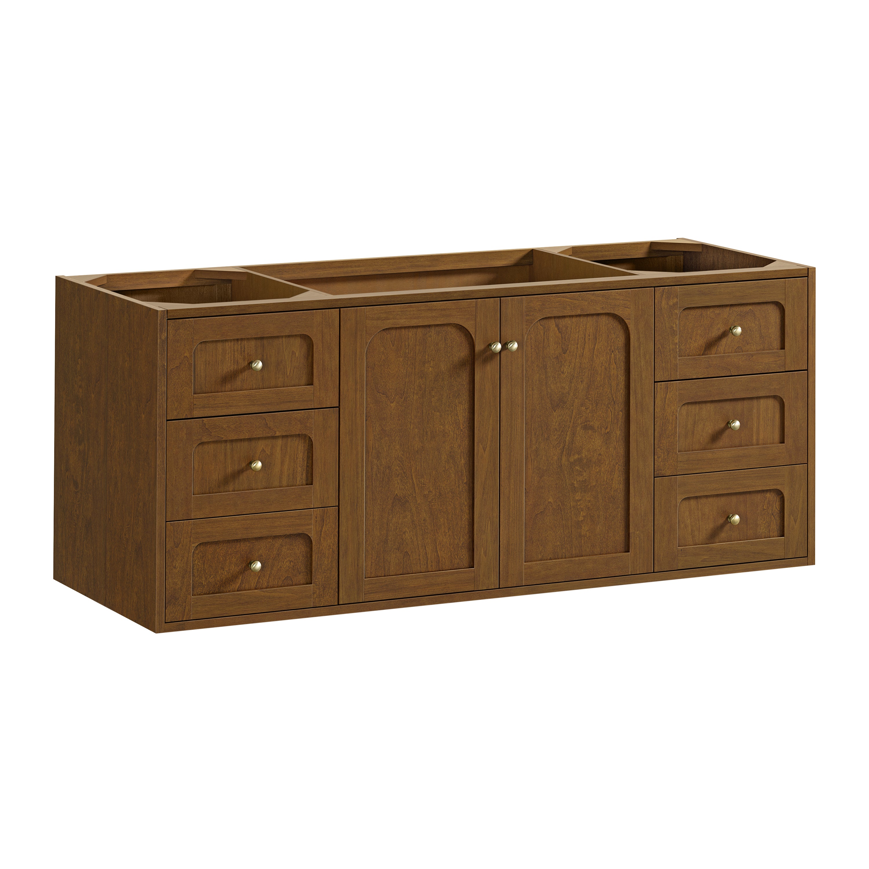 James Martin Laurent 60" Single Vanity in Honey Oak with 3cm Countertop and FreePower Wireless Charger