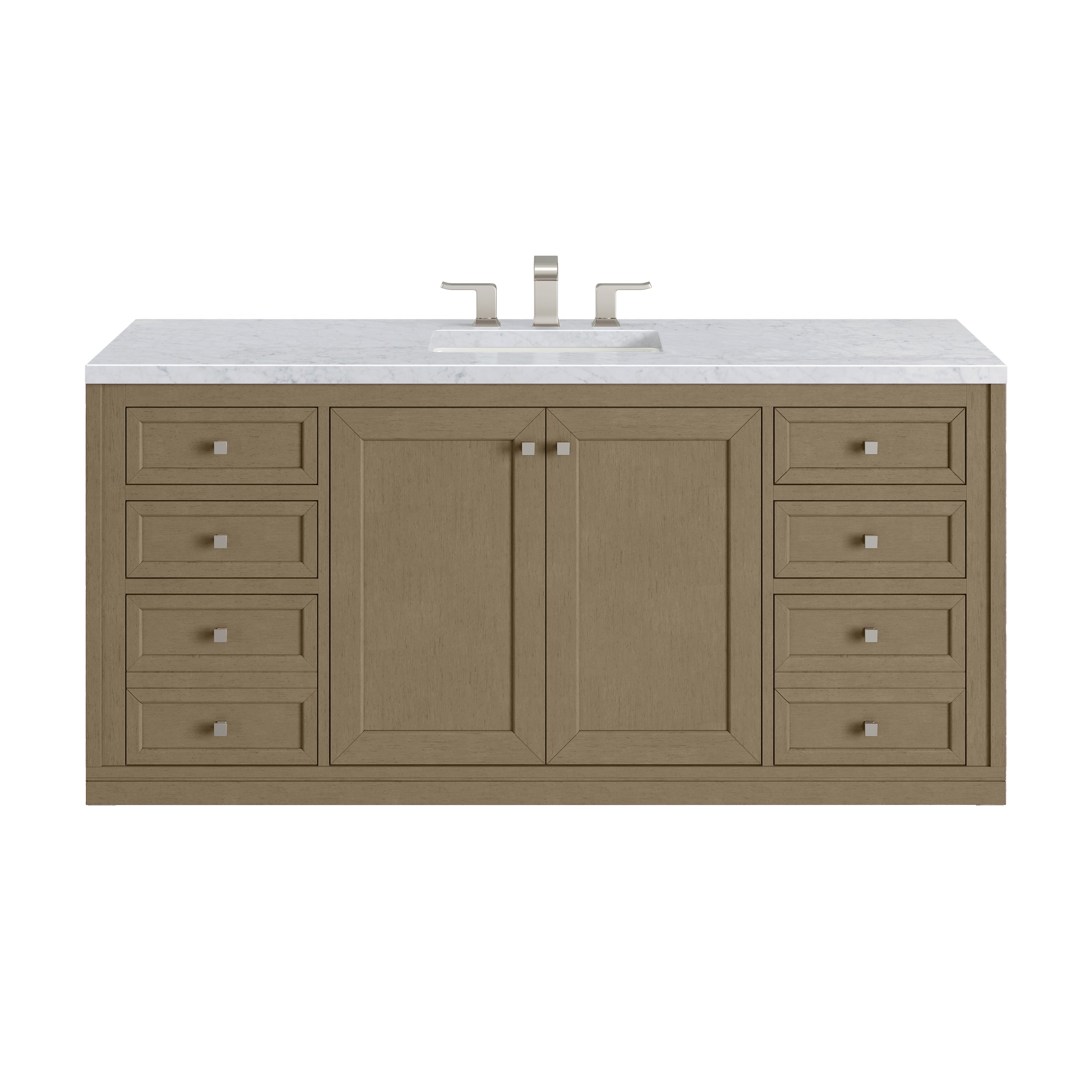 James Martin Chicago 60" Single Vanity in Walnut Whisper with 3cm Countertop