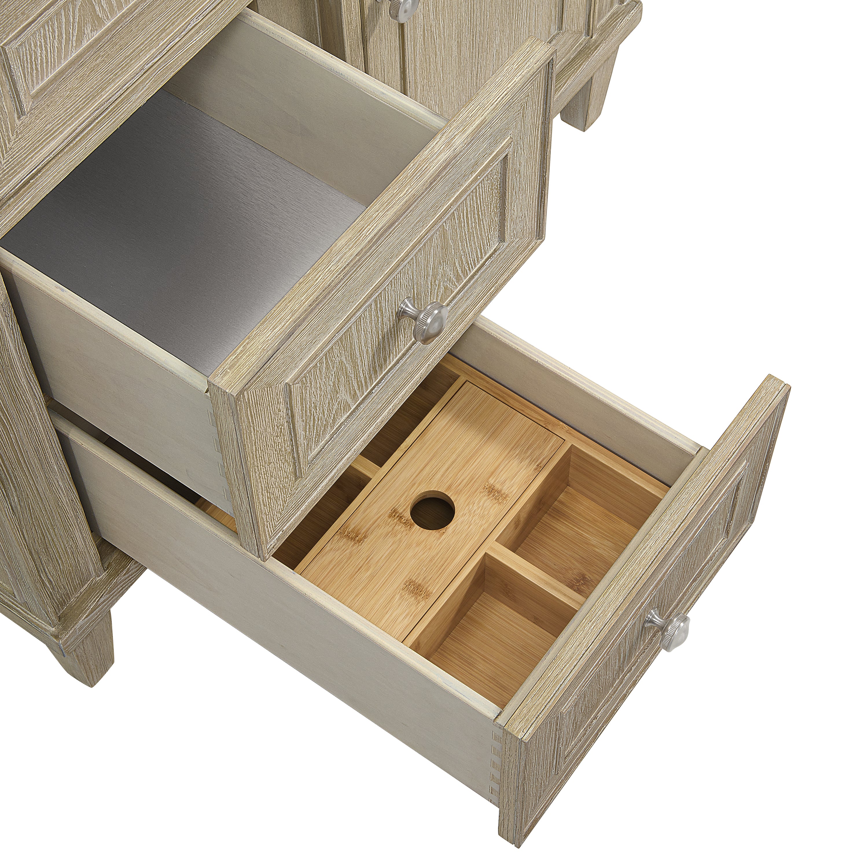 James Martin Lorelai 36" Single Vanity in Whitewashed Oak with 3cm Countertop