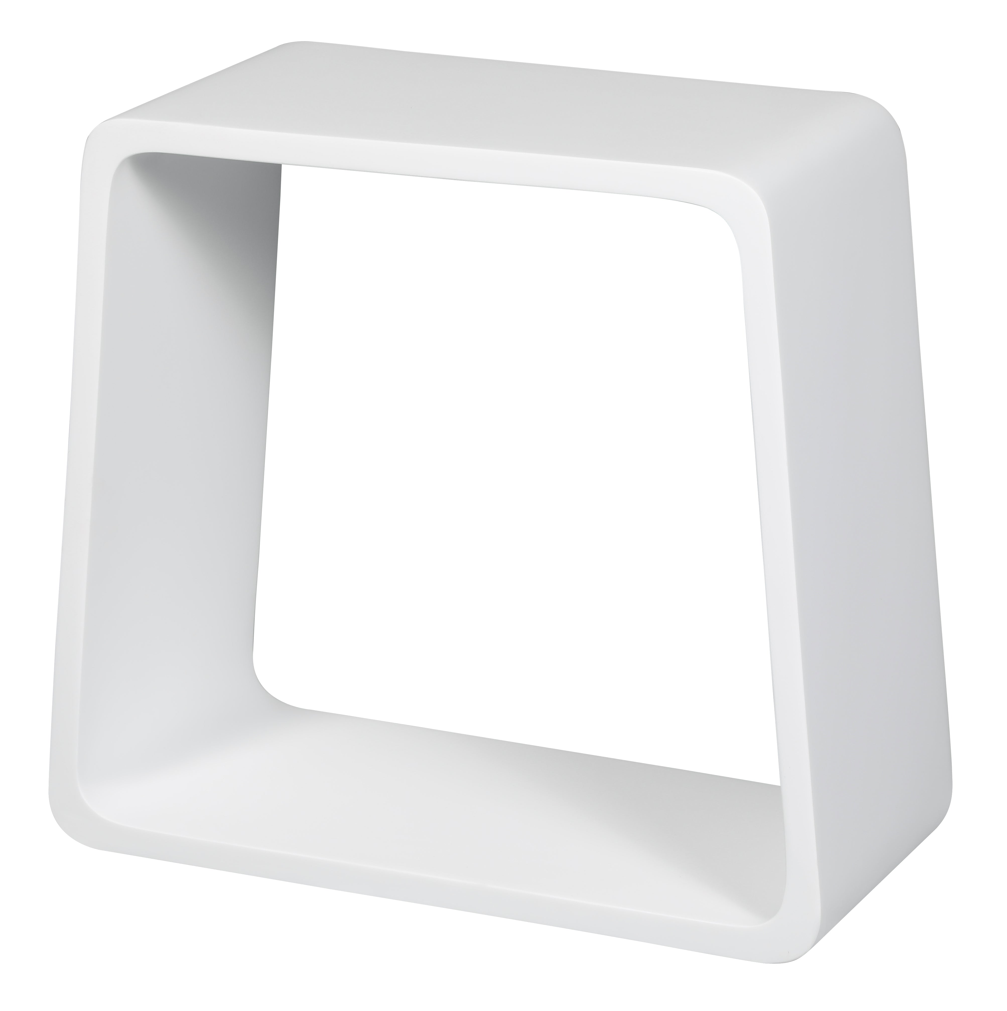 ALFI brand  ABST55 White Matte Solid Surface Resin Bathroom / Shower Stool