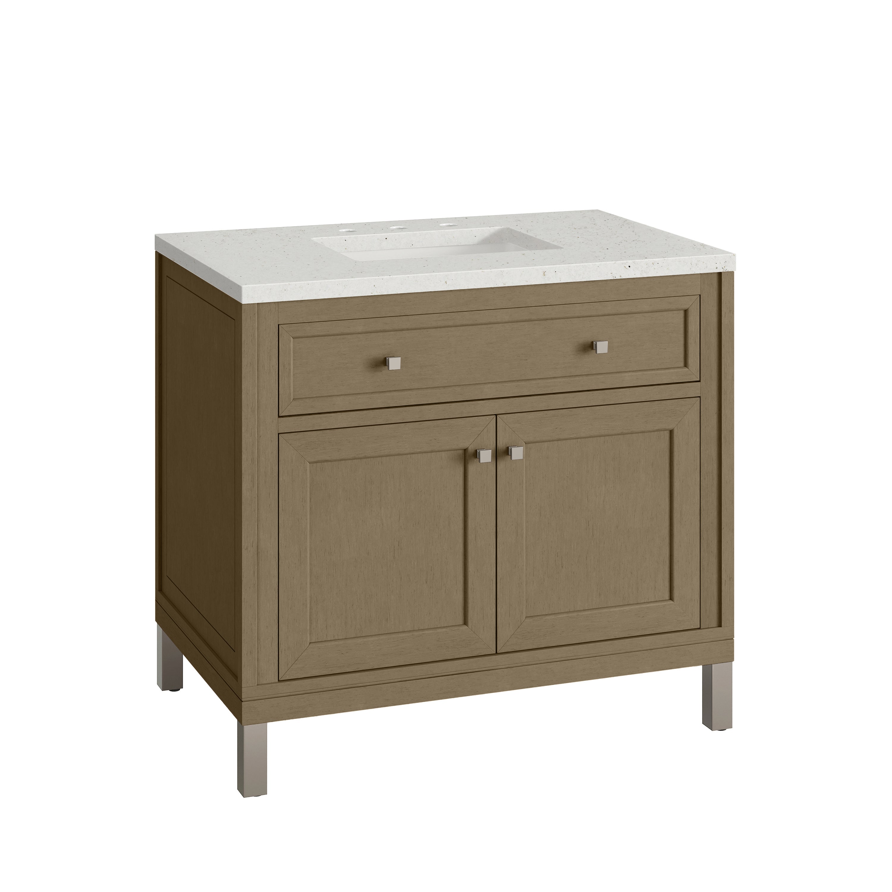 James Martin Chicago 36" Single Vanity in Walnut Whisper with 3cm Countertop
