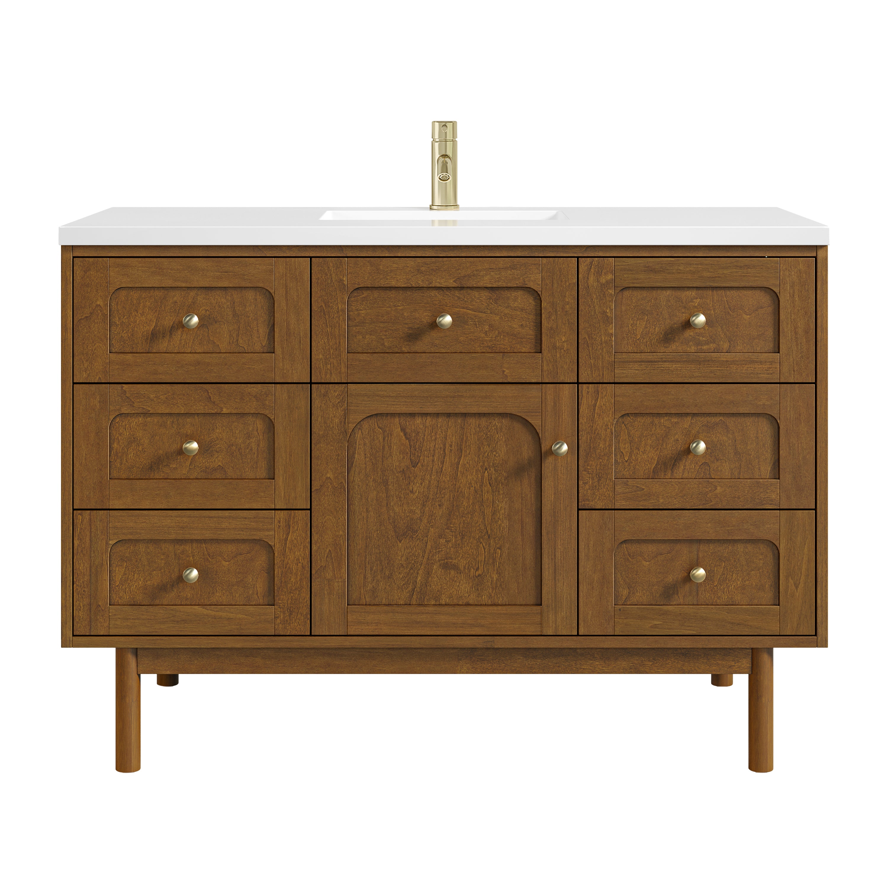 James Martin Laurent 48" Single Vanity in Honey Oak with 3cm Countertop