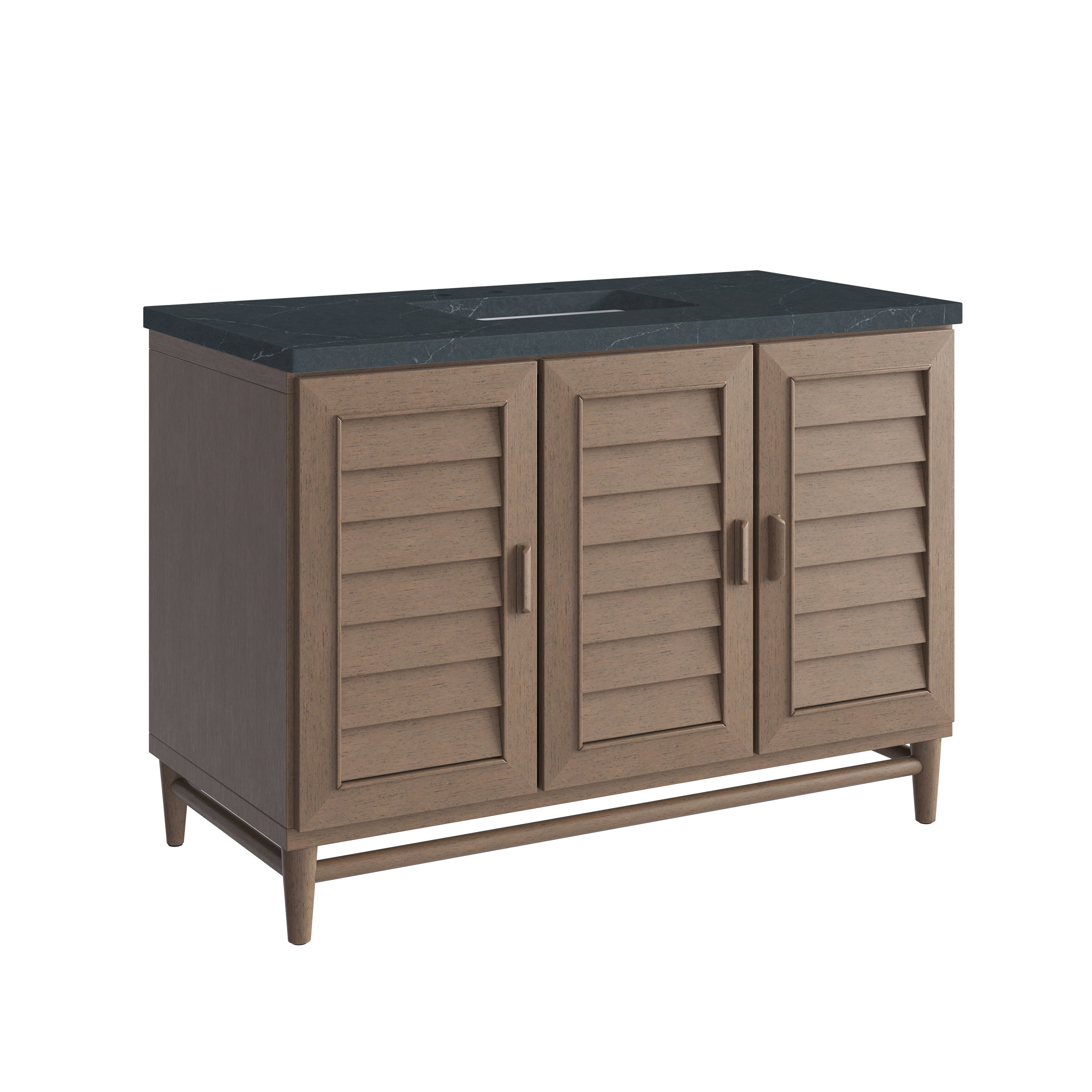 James Martin Portland 48" Single Vanity in Whitewashed Walnut with 3cm Countertop
