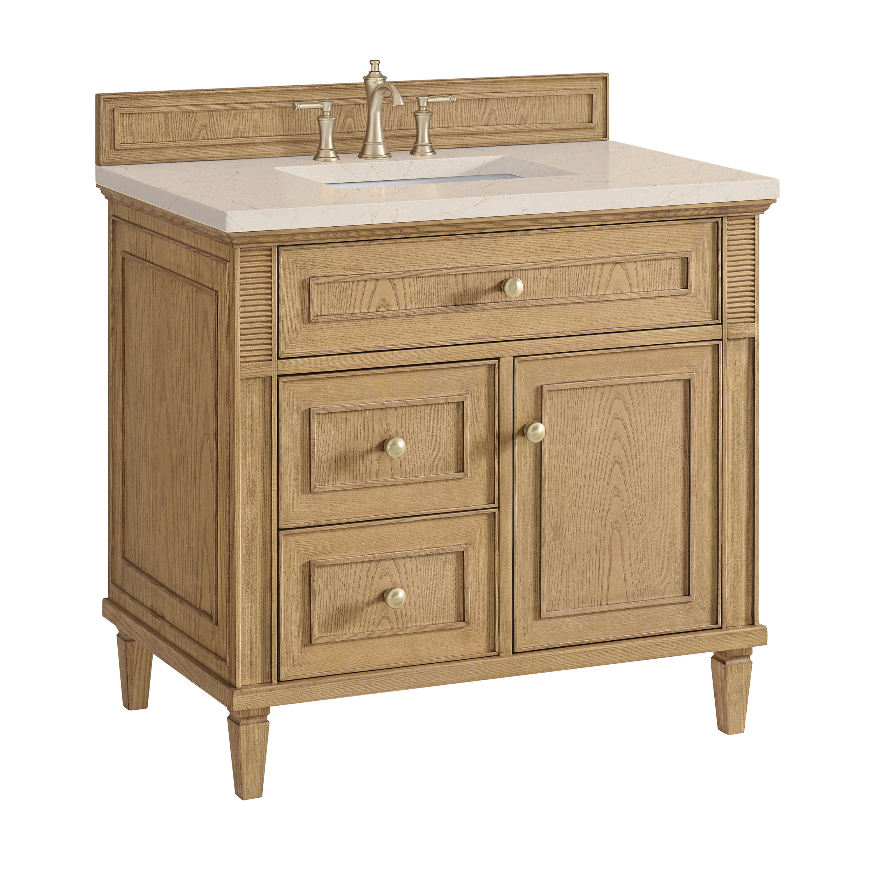 James Martin Lorelai 36" Single Vanity in Light Natural Oak with 3cm Countertop