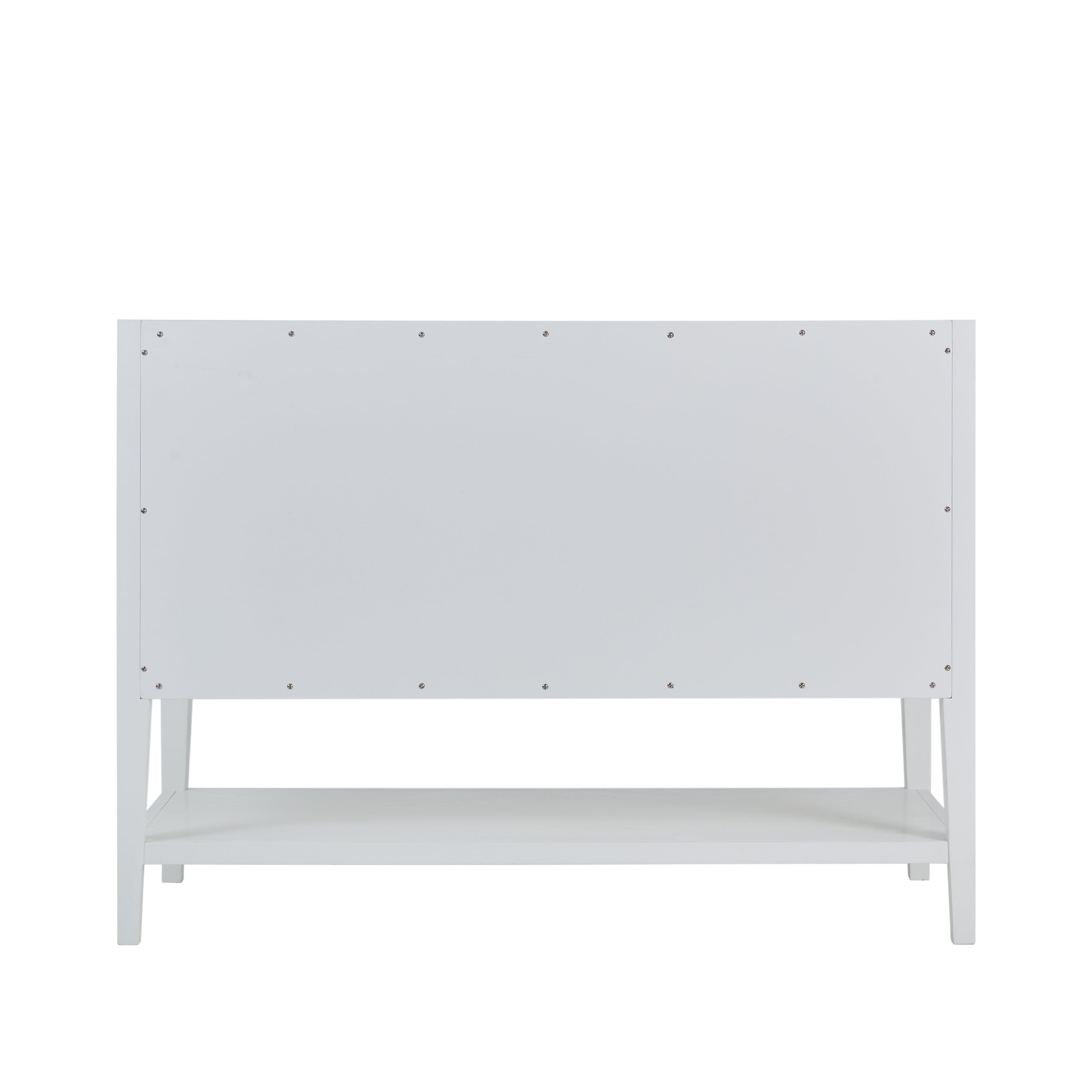 James Martin Olena 48" Single Vanity in Light Mappa Burl and Polished White with 3cm Countertop