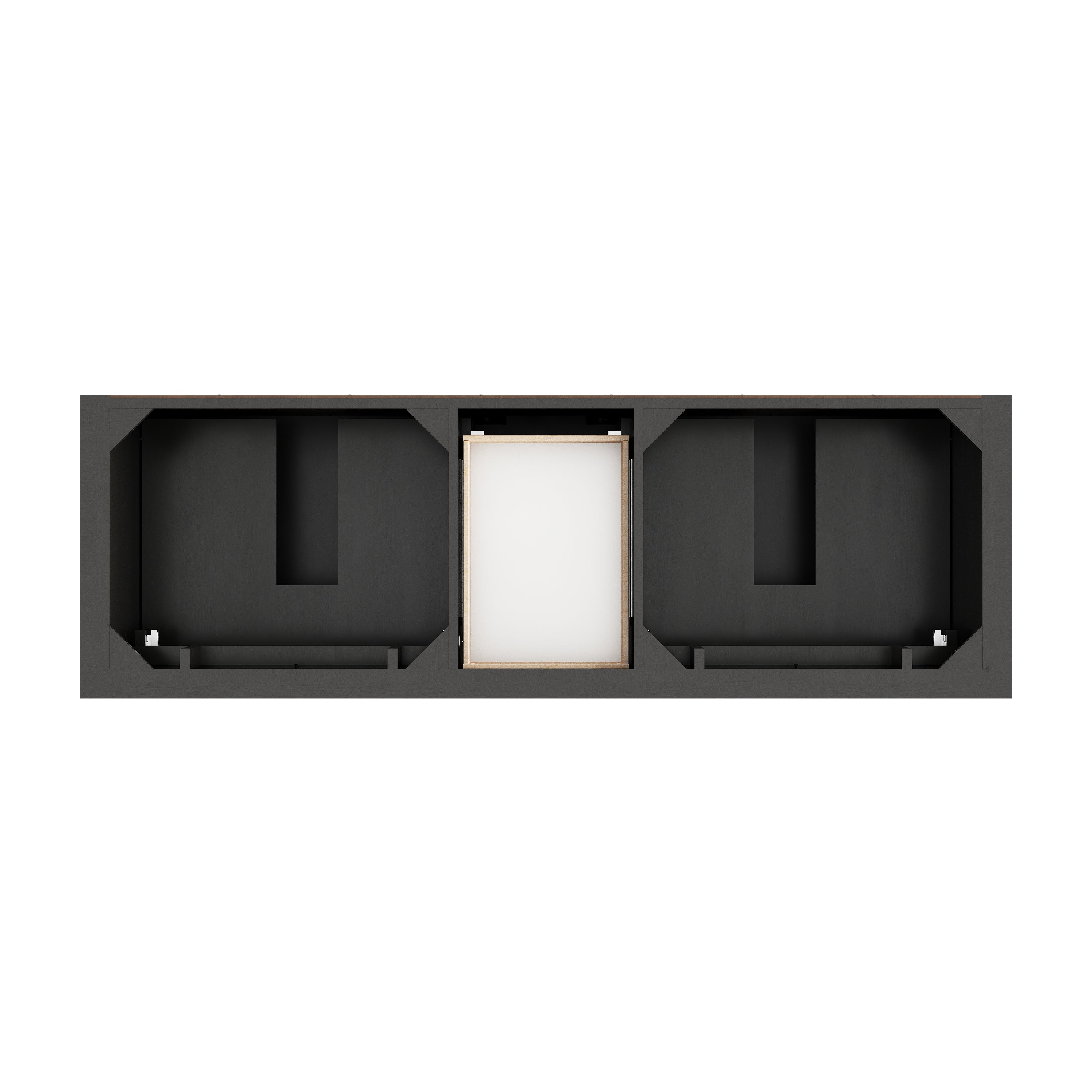 James Martin Brookfield 72" Double Vanity in Black Onyx with 3cm Countertop and FreePower Wireless Charger