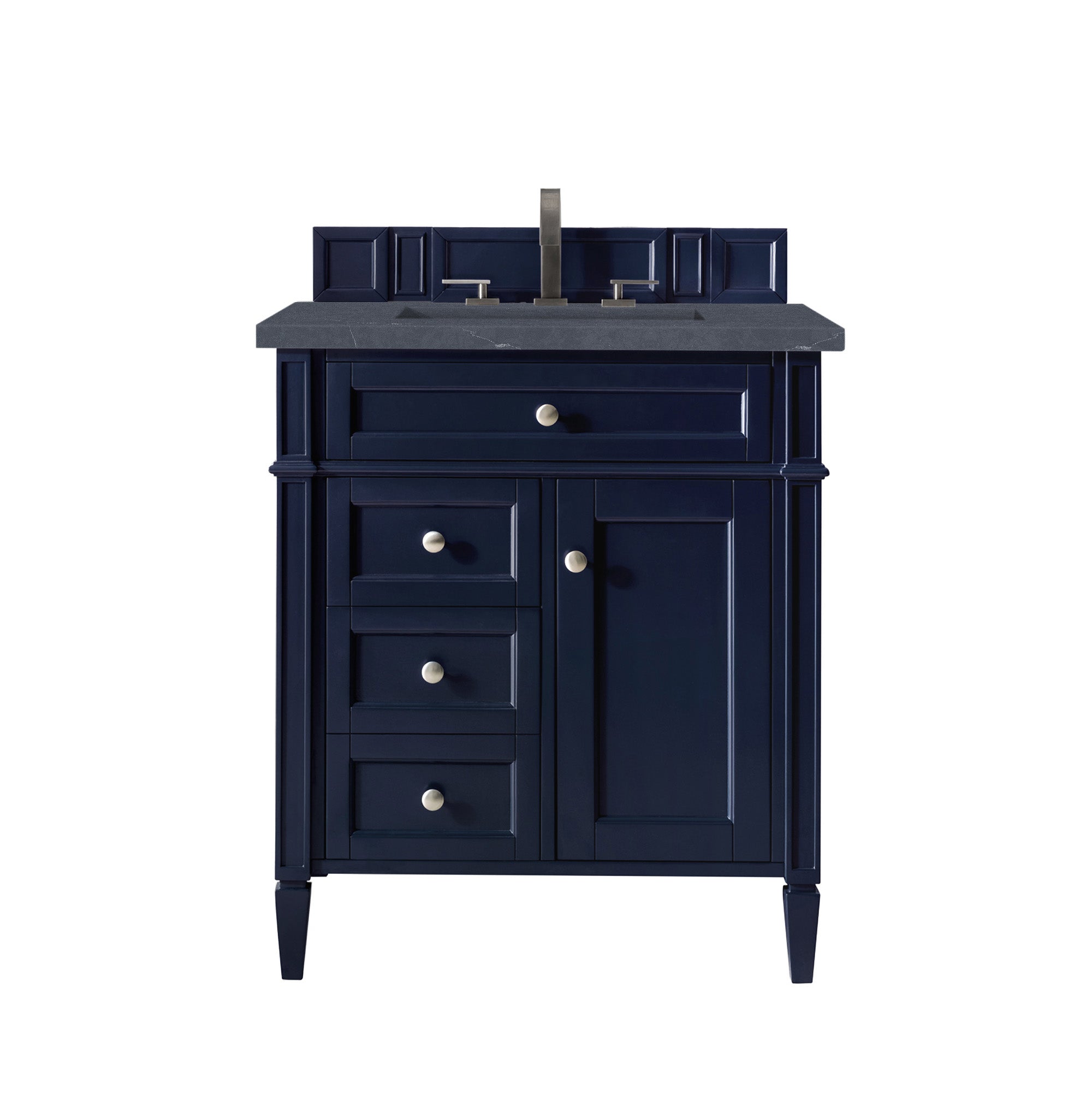 James Martin Brittany 30" Single Vanity in Victory Blue with 3cm Countertop