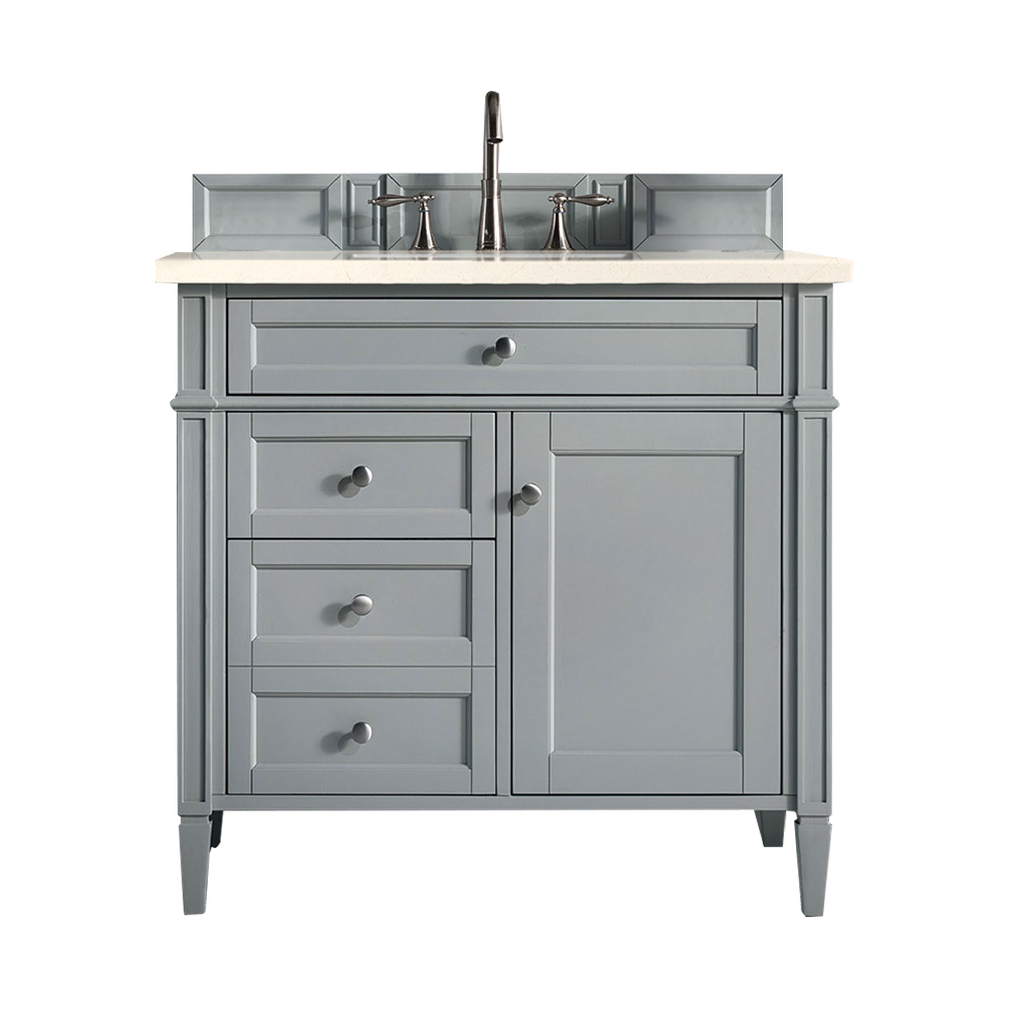 James Martin Brittany 36" Single Vanity in Urban Gray with 3cm Countertop