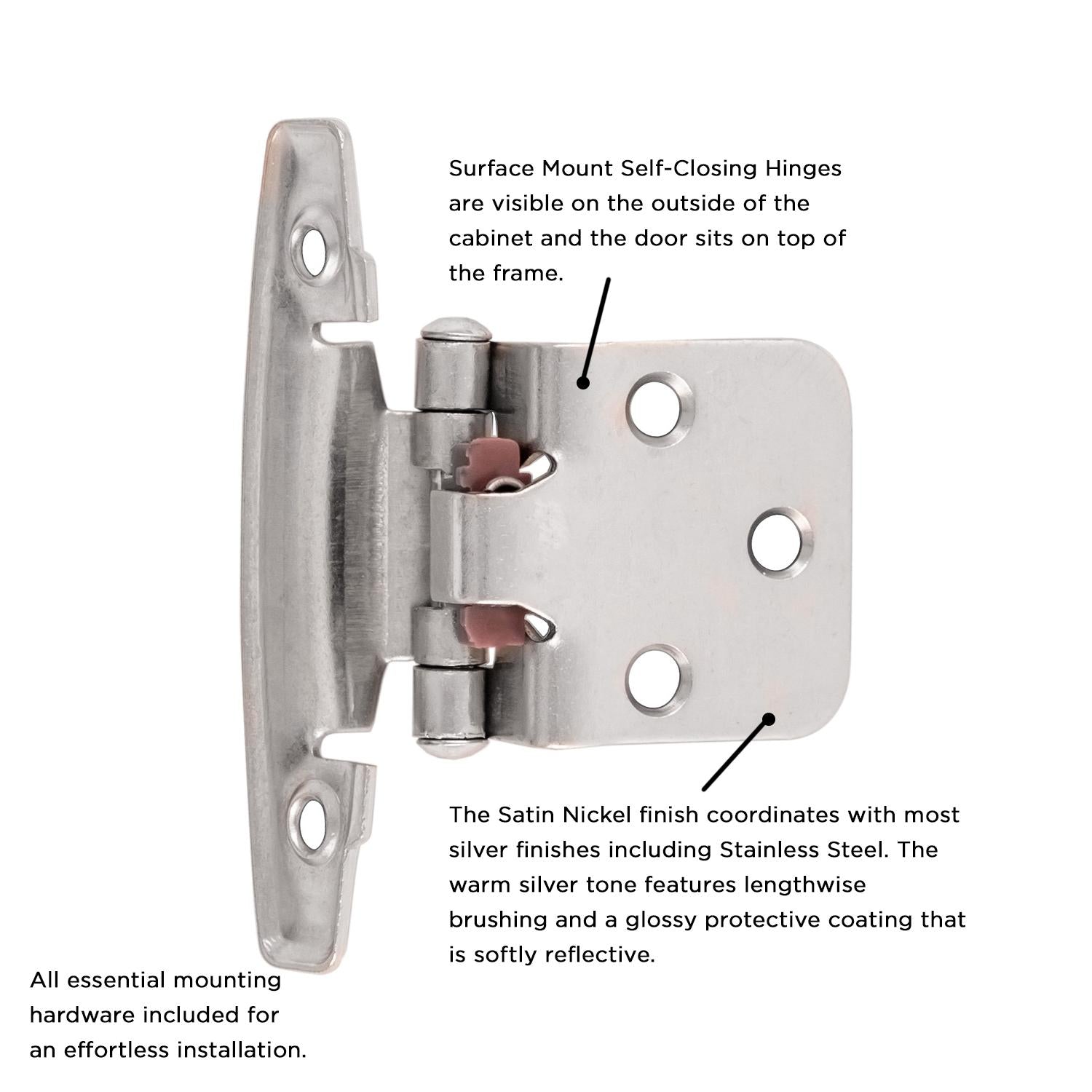 Hickory P296, Surface Self-Closing Hinge