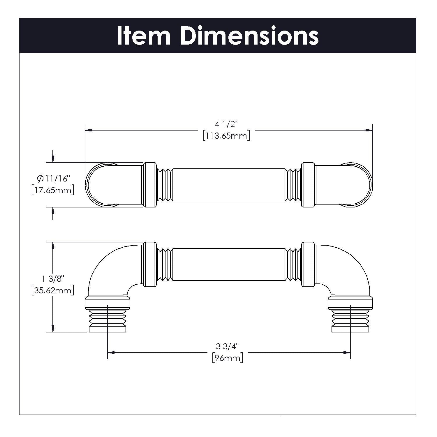 Hickory HH076011, 3-3/4 Inch (96mm) Pipeline Pull