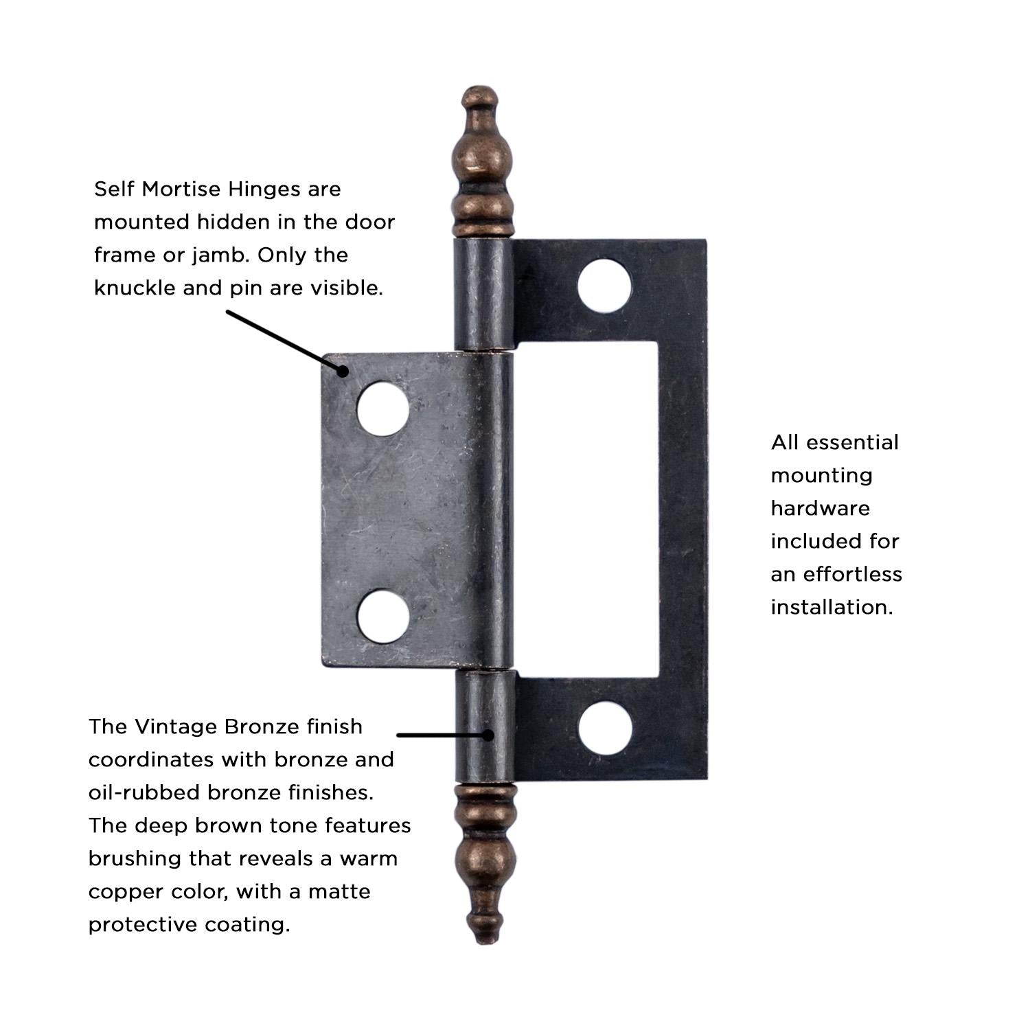 Hickory P8294, Self Mortise Hinge