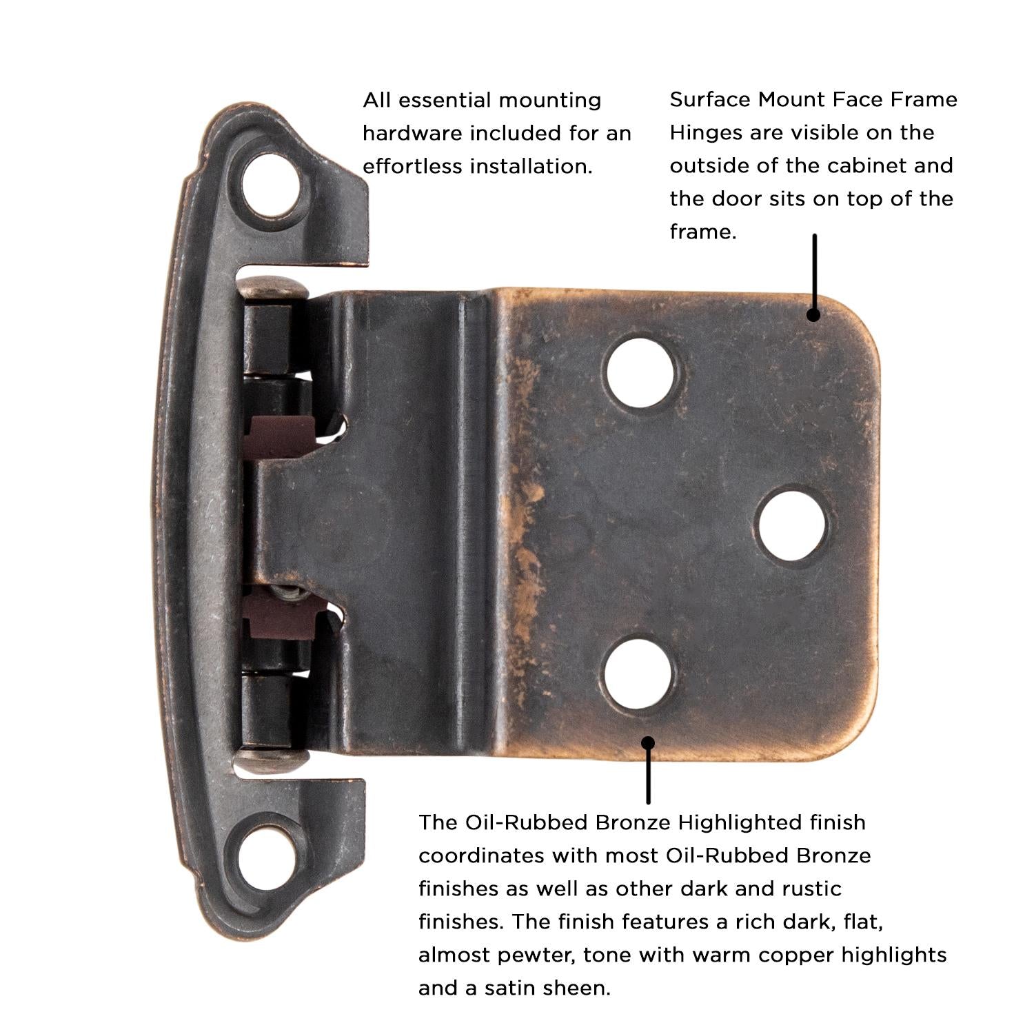 Hickory P243, Surface Self-Closing Hinge