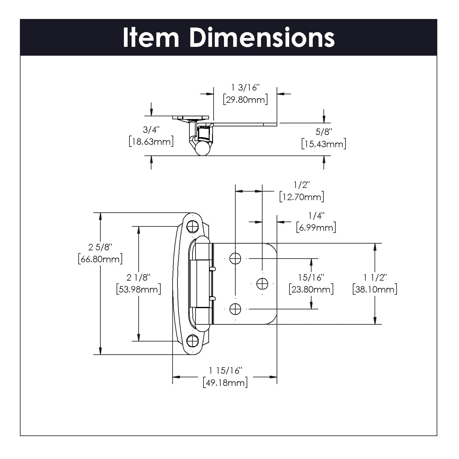 Hickory P244, Surface Self-Closing Hinge