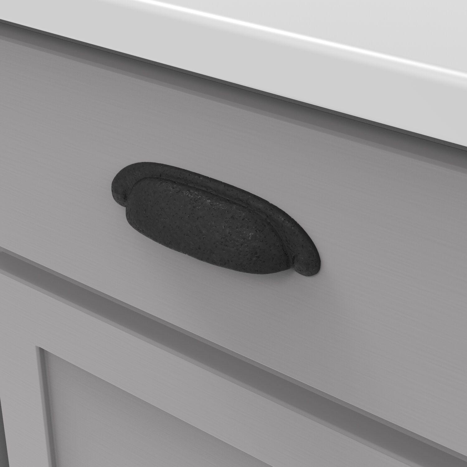Hickory P3004, 3 Inch & 3-3/4 Inch (96mm) Center to Center Refined Rustic Pull