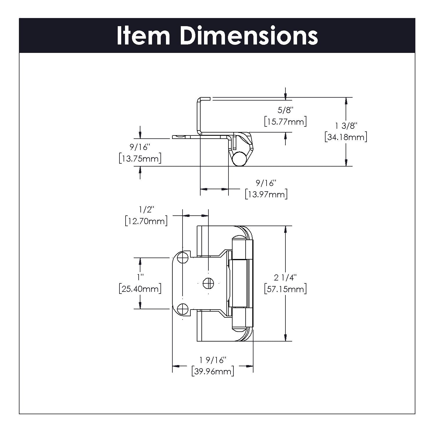 Hickory P5710F, Self-Closing Semi-Concealed