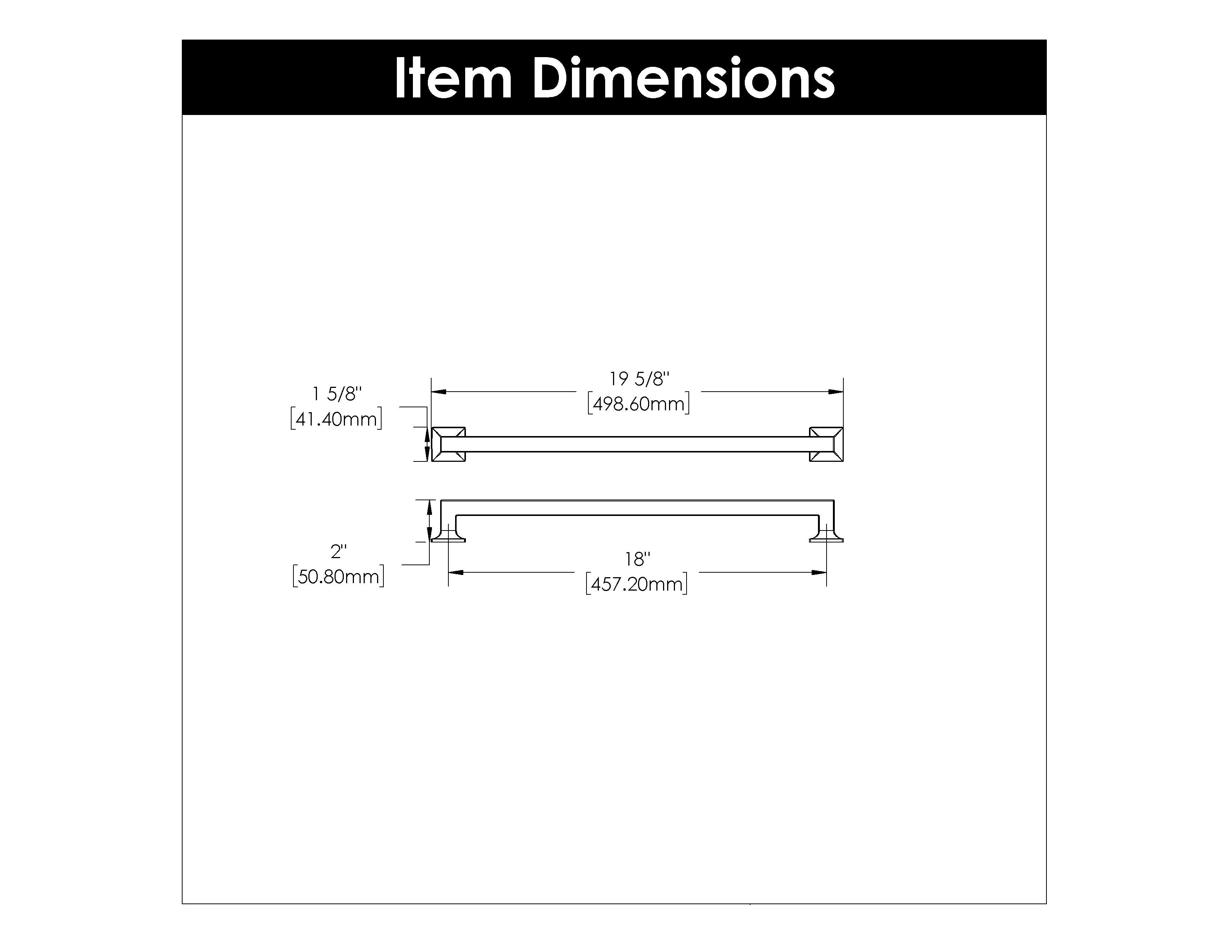 Hickory P2279, 18 Inch Center to Center Studio Appliance Pull