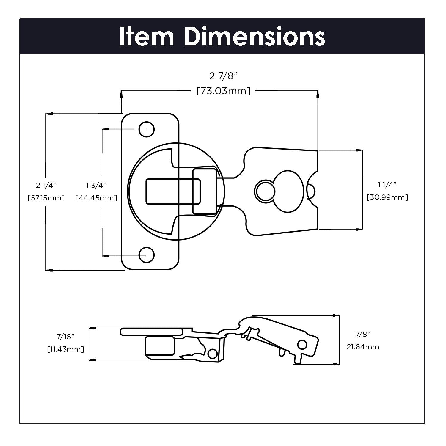 Hickory P5127, Concealed Hinges