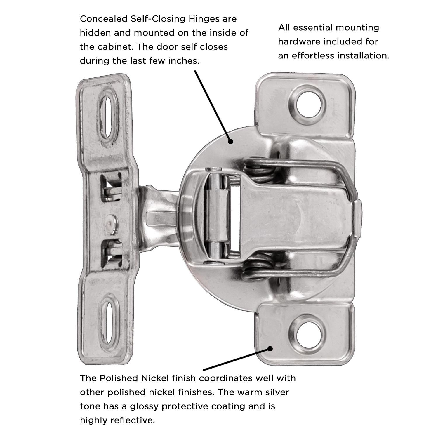 Hickory P5128, Concealed Hinges
