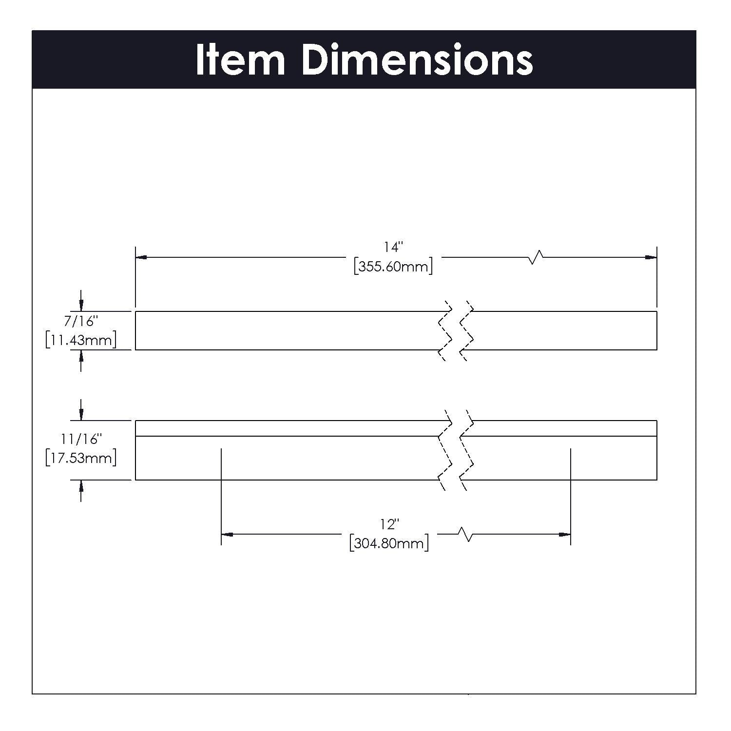 Hickory HH076266, 12 InchStreamline Pull