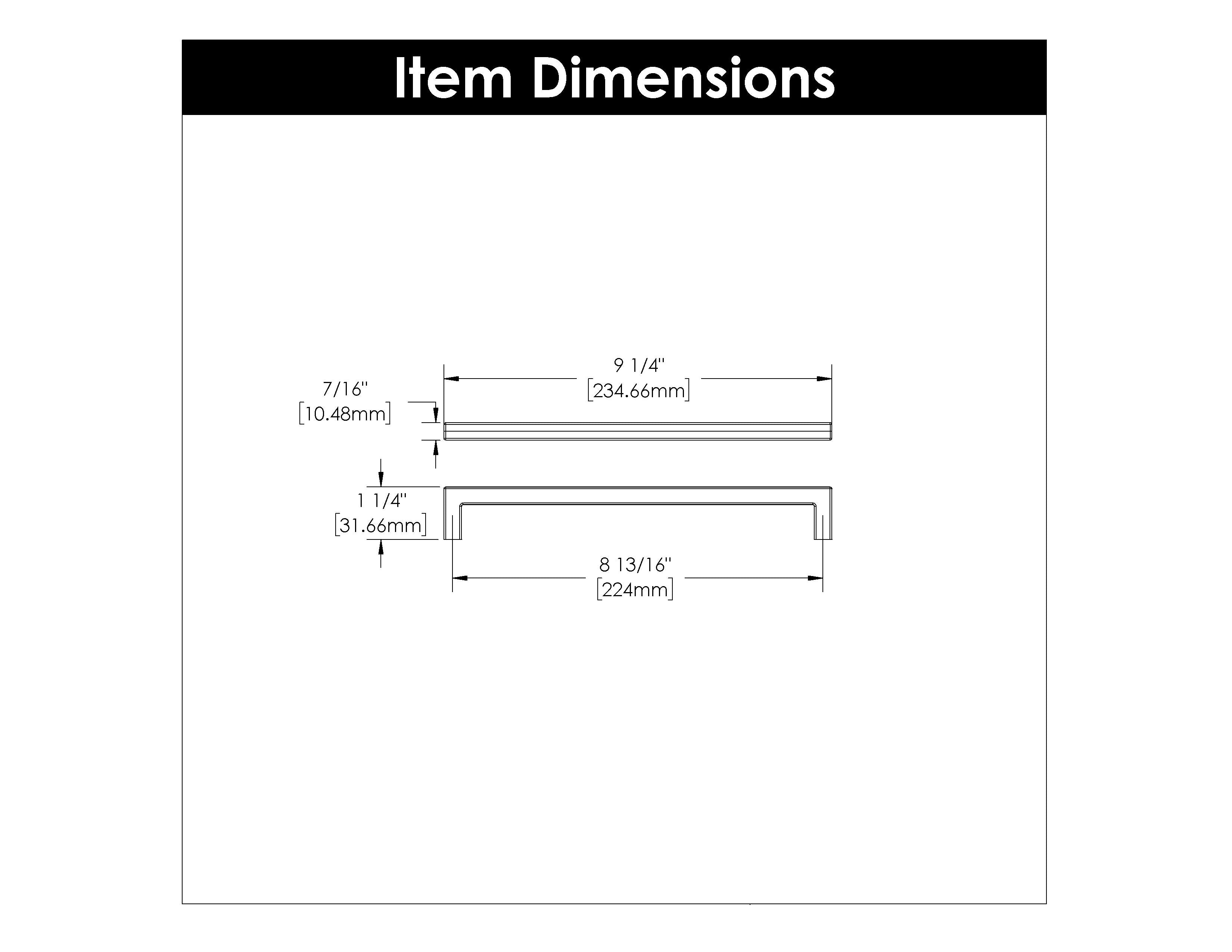 8-13/16 Inch (224mm) Center to Center Skylight Pull