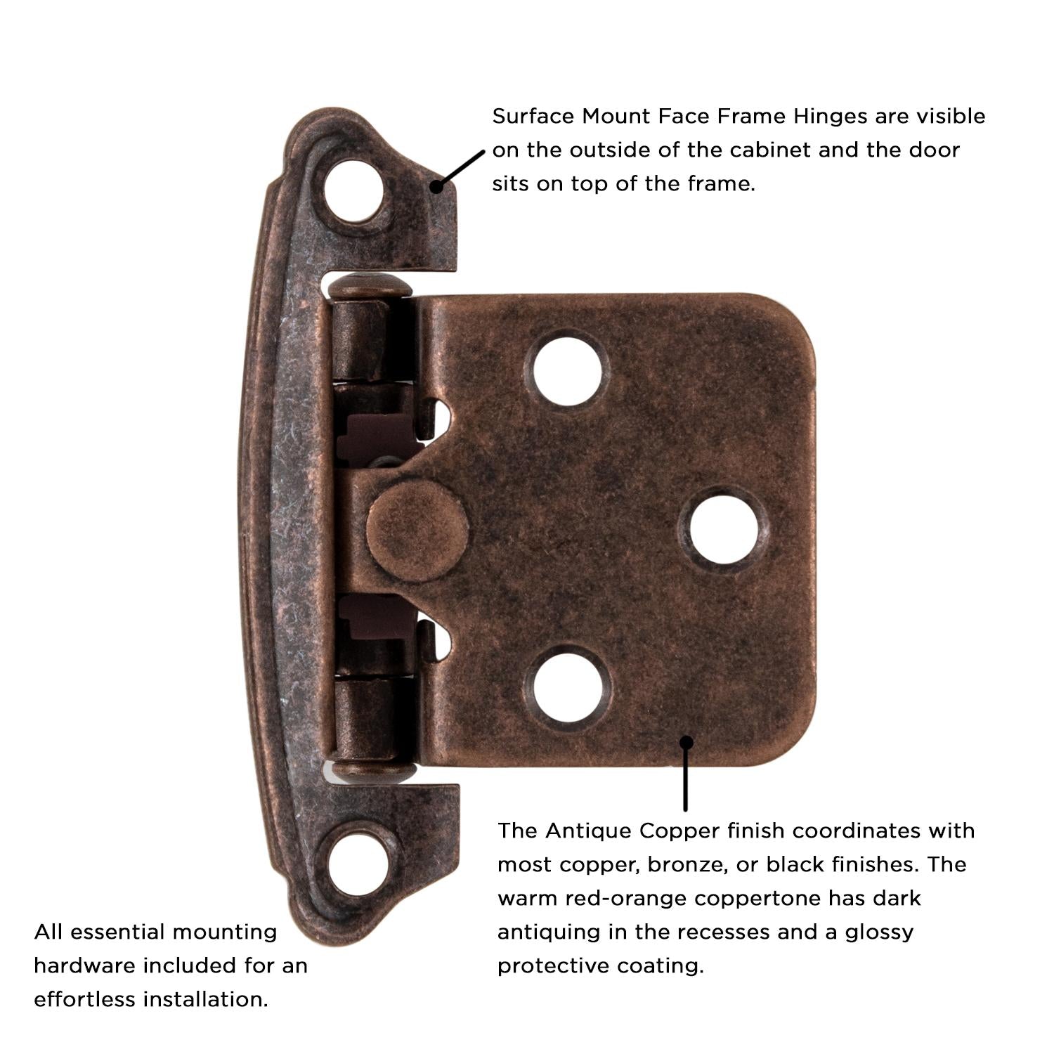 Hickory P244, Surface Self-Closing Hinge