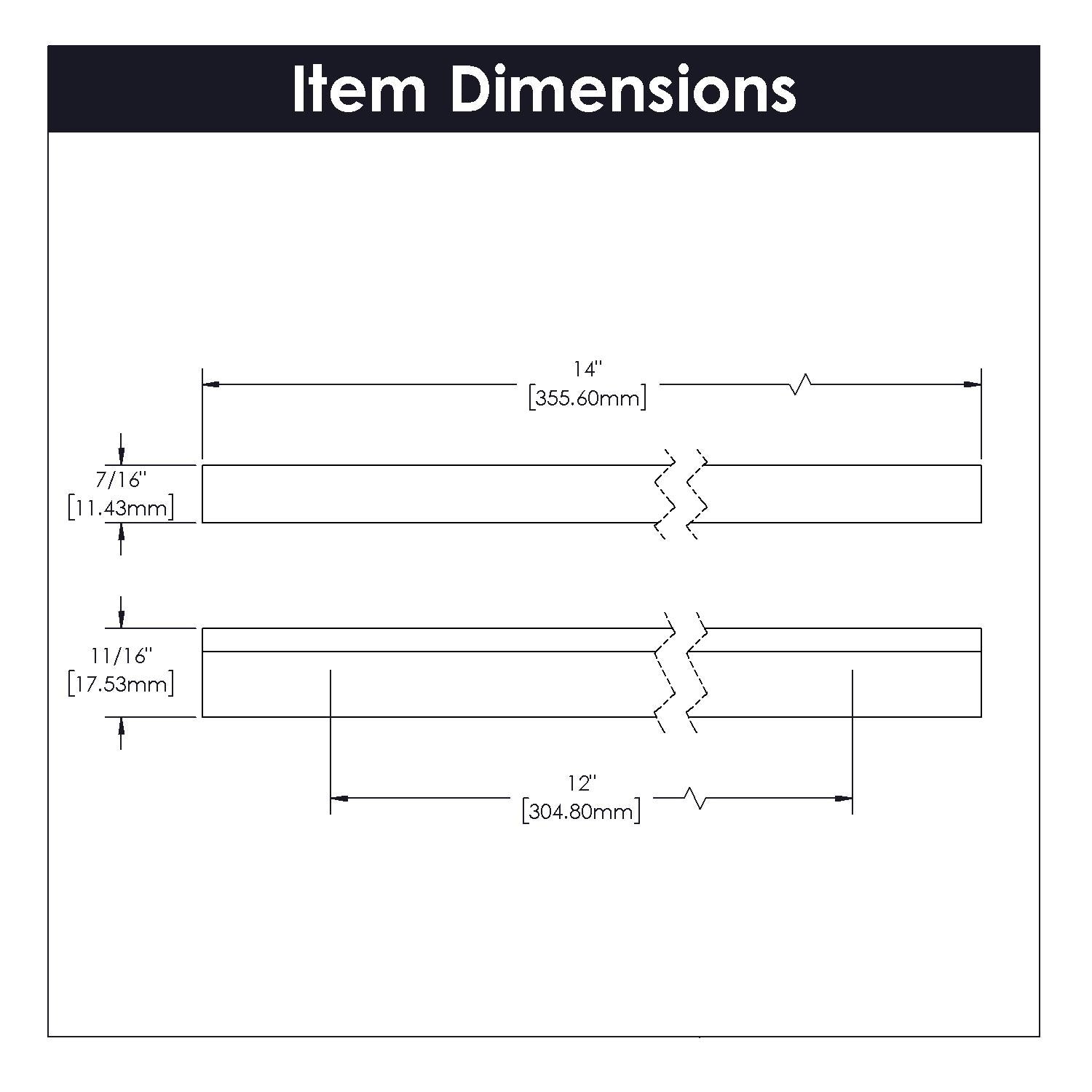 Hickory HH076266, 12 InchStreamline Pull