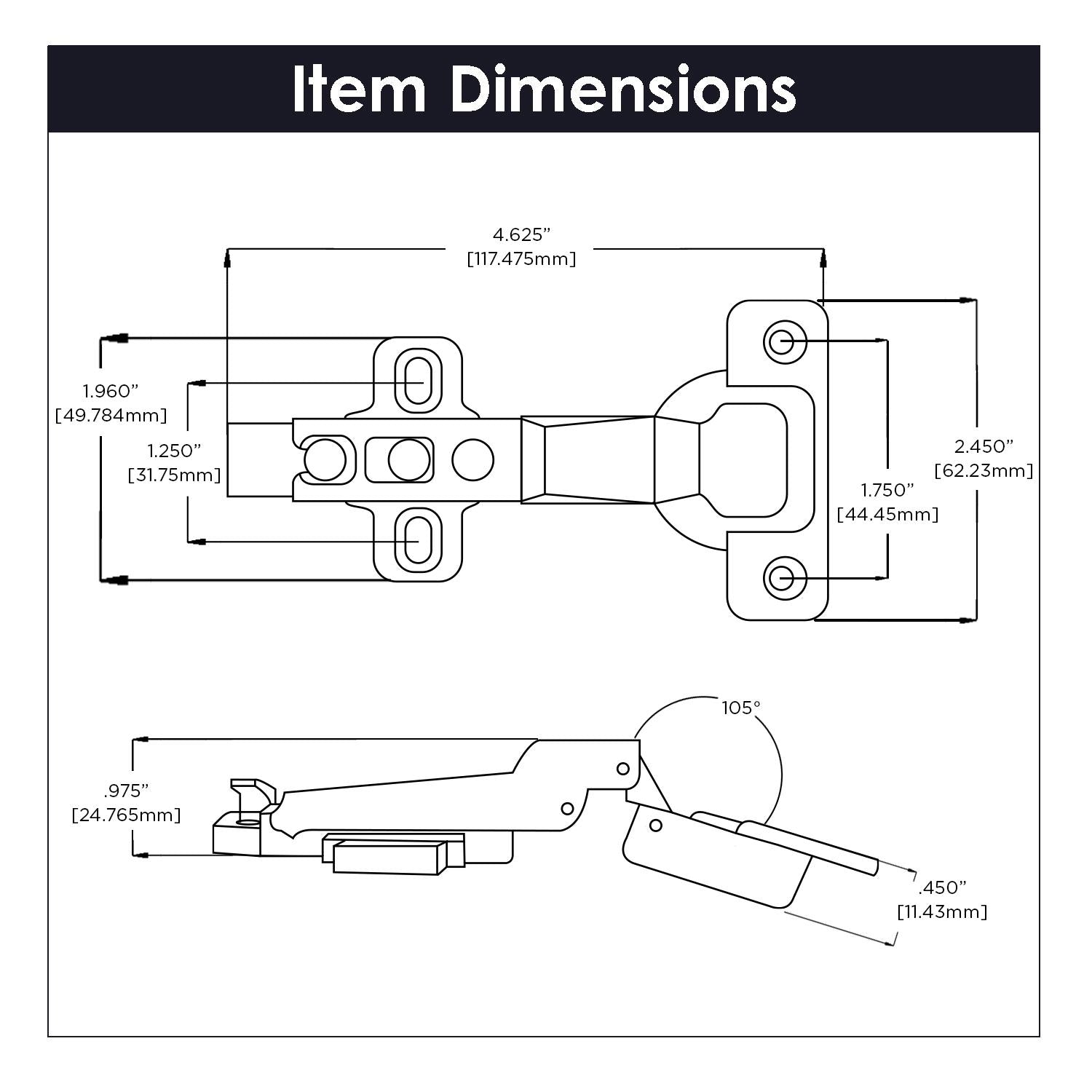 Hickory P5111, Concealed Hinges
