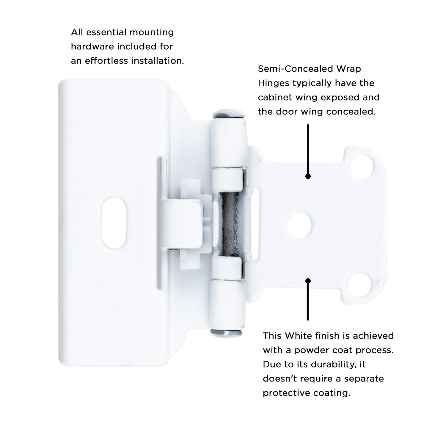 Hickory P5710F, Self-Closing Semi-Concealed