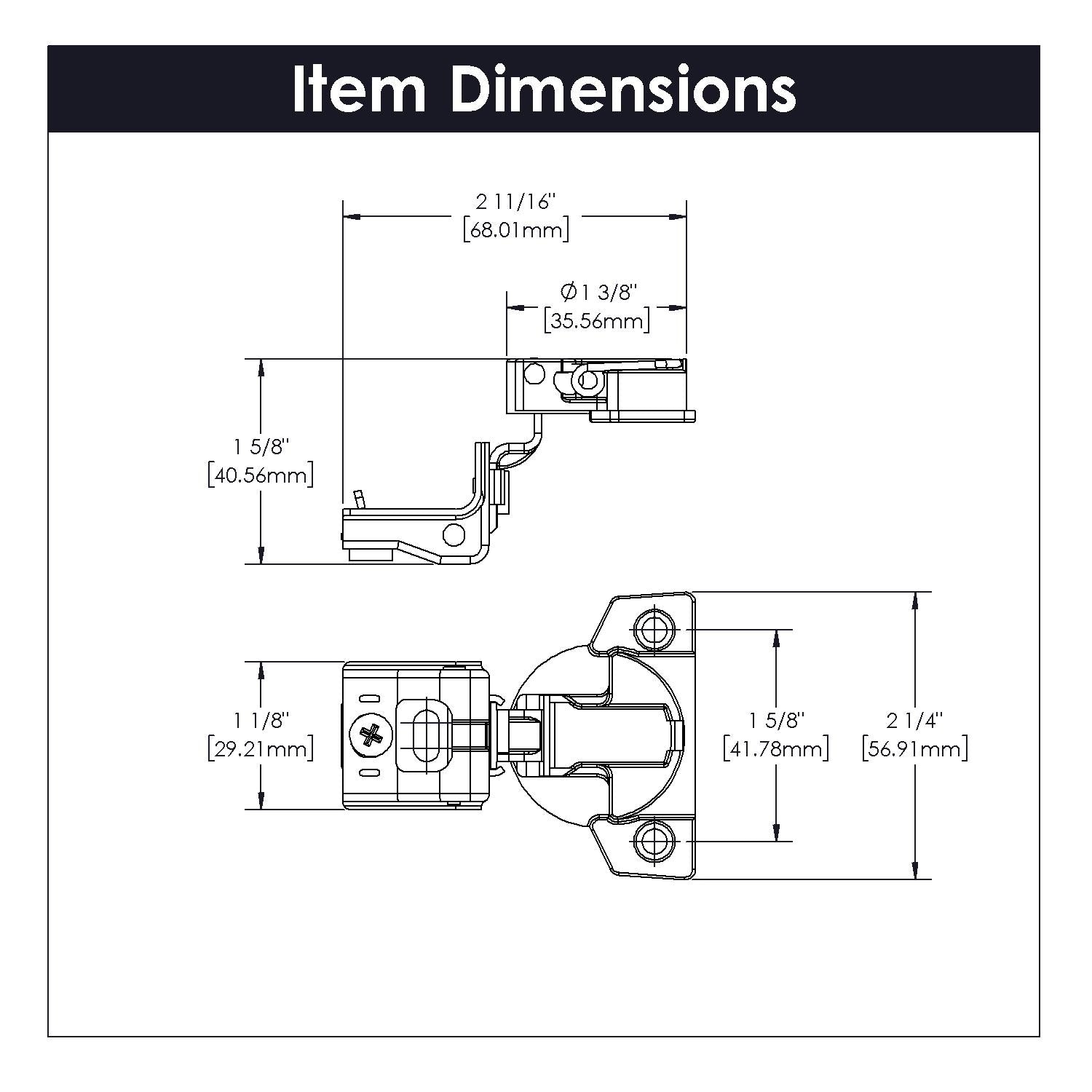 Hickory P5129, Concealed Hinges