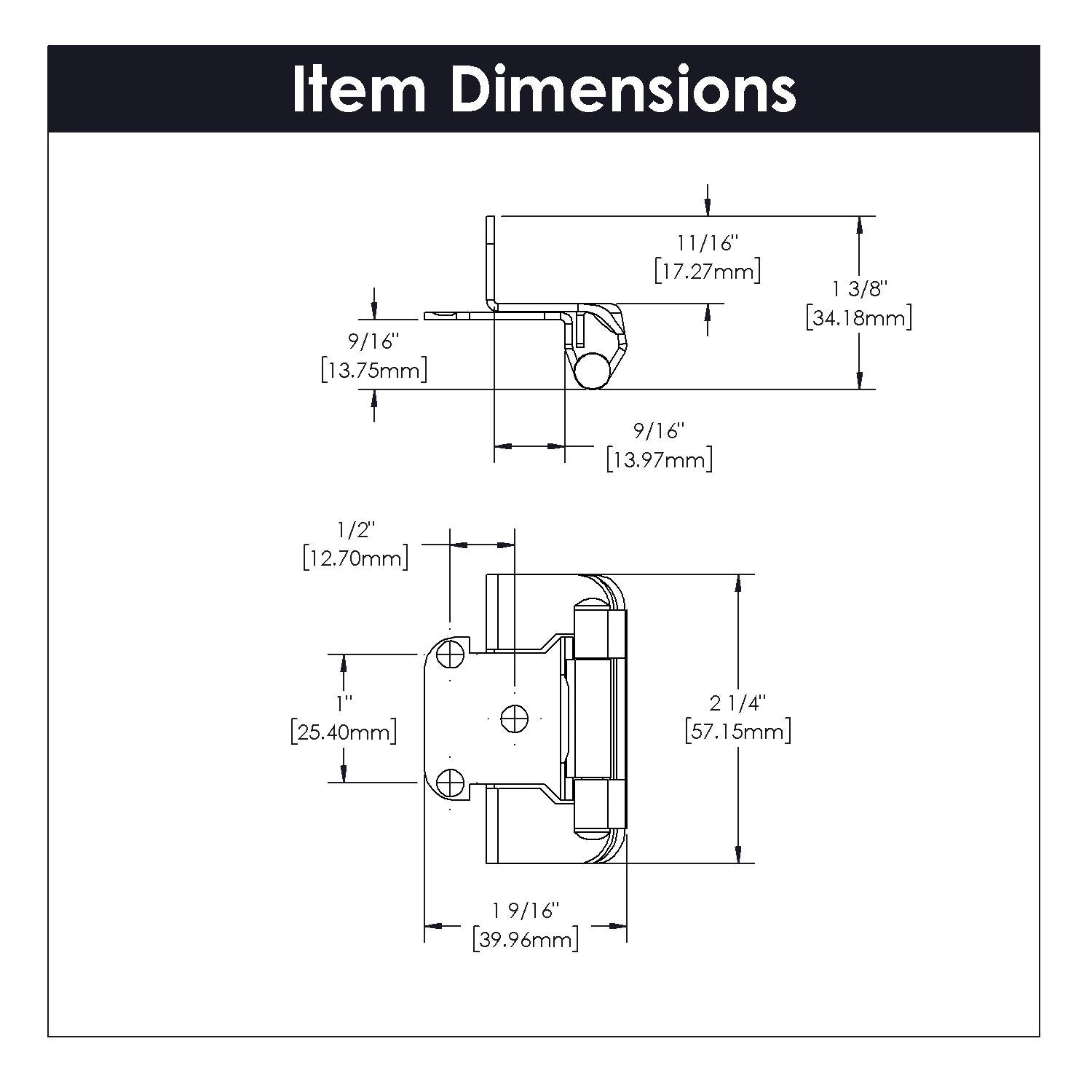 Hickory P2710F, Self-Closing Semi-Concealed Hinge