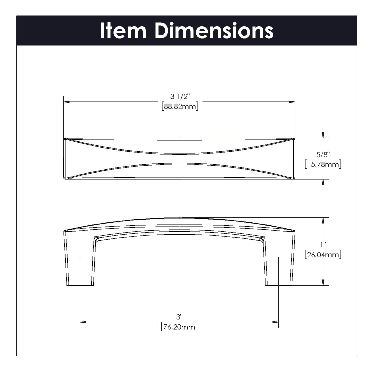 Hickory H076129, 3 InchCrest Pull