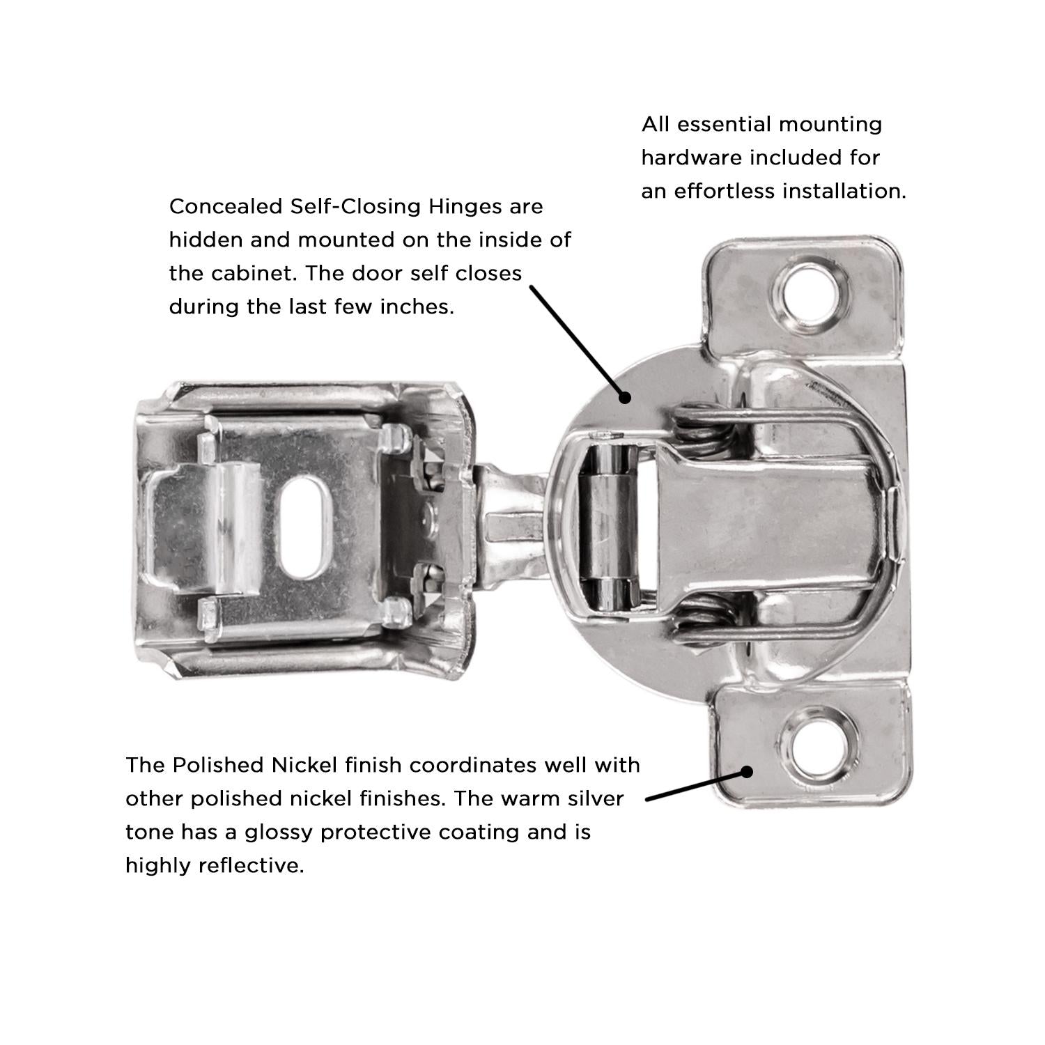Hickory P5129, Concealed Hinges