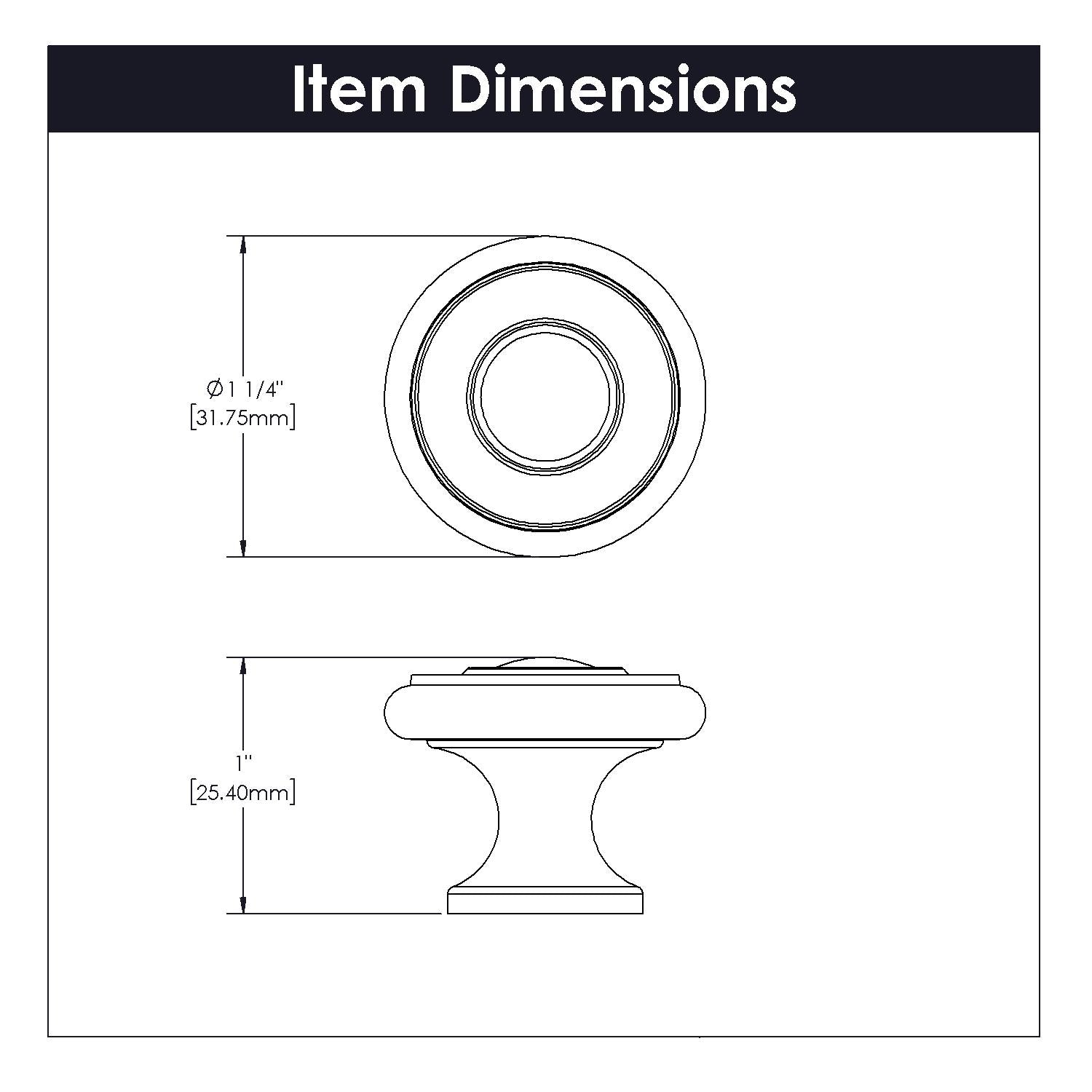 Hickory P3500, 1-1/4 Inch Diameter Cottage Knob