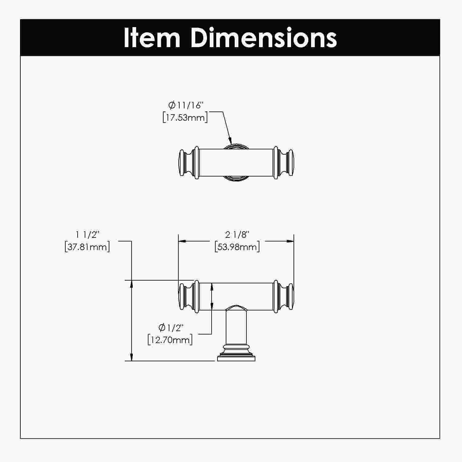 2-1/8 Inch x 11/16 Inch Berkshire T-Knob
