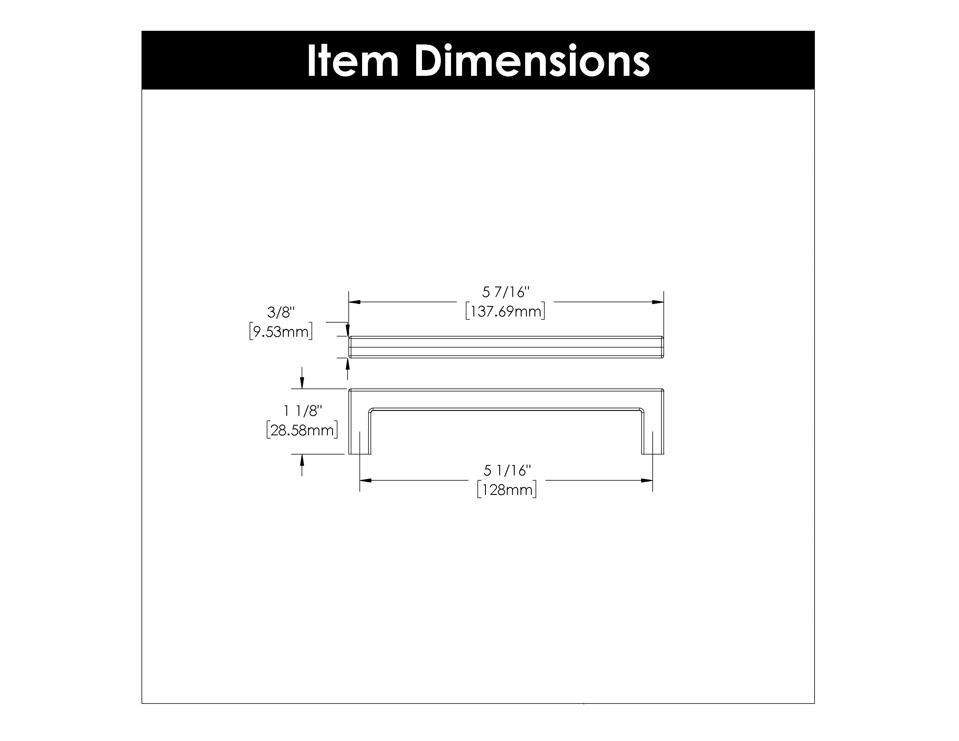 5-1/16 Inch (128mm) Center to Center Skylight Pull