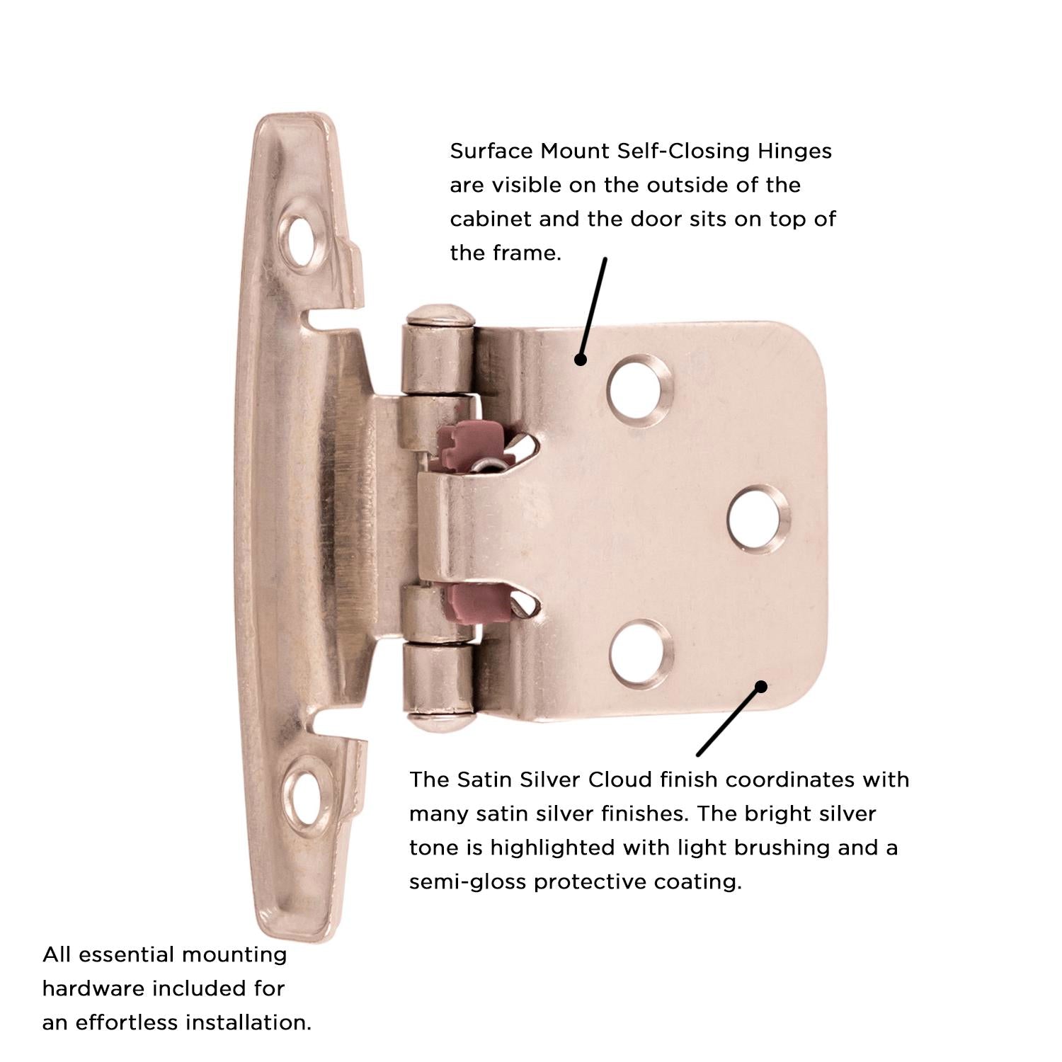 Hickory P296, Surface Self-Closing Hinge