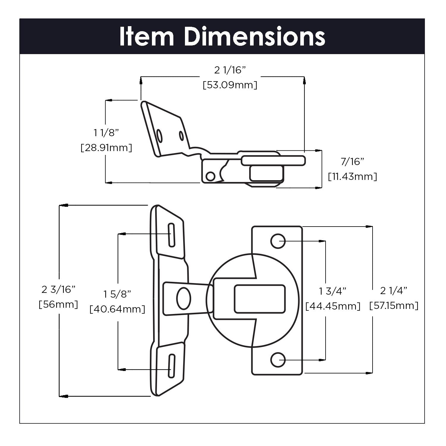 Hickory P5128, Concealed Hinges