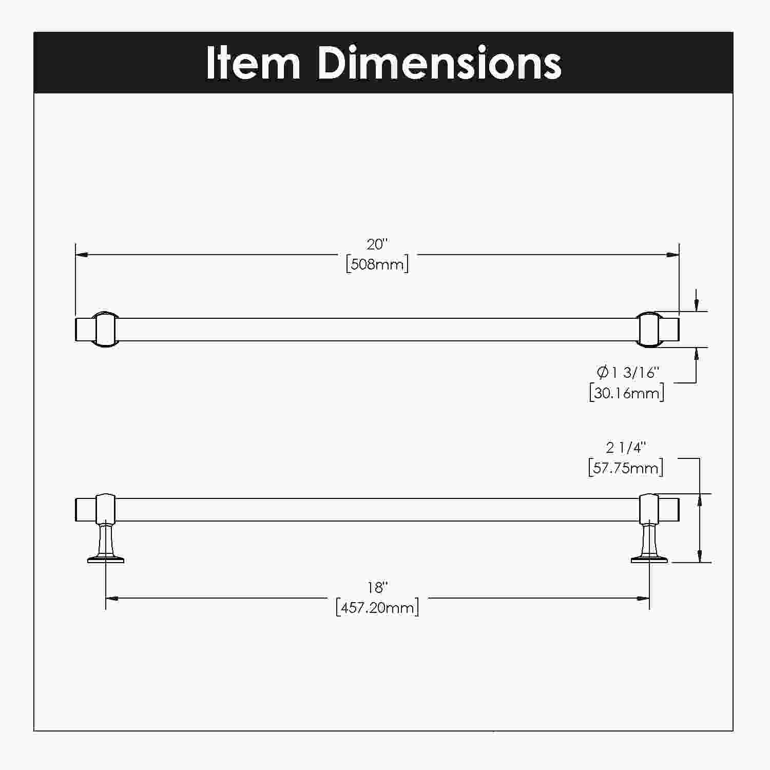 18 Inch Center to Center Ostia Appliance Pull