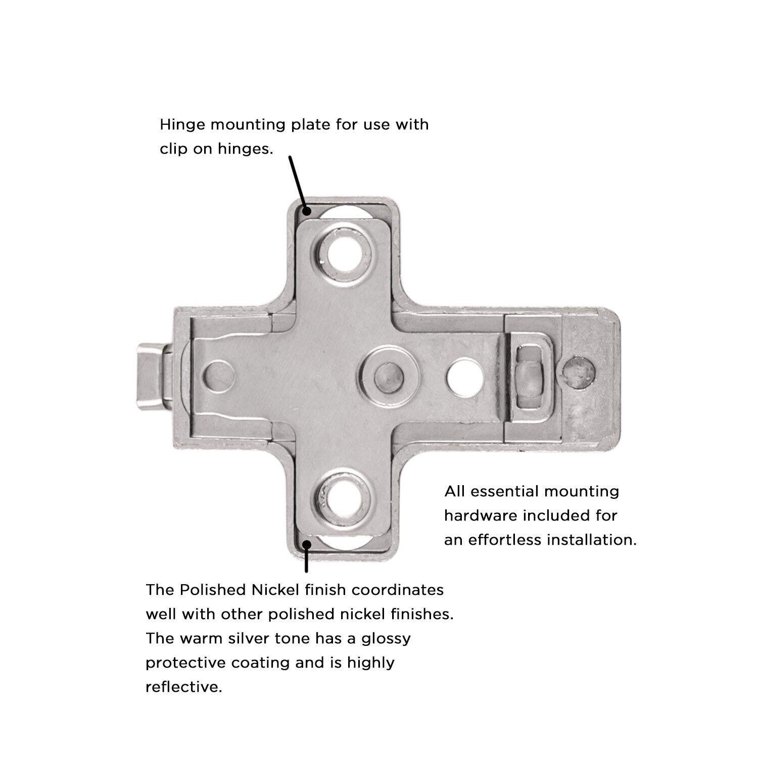 Hickory HH075227, Concealed Self-Closing Hinges