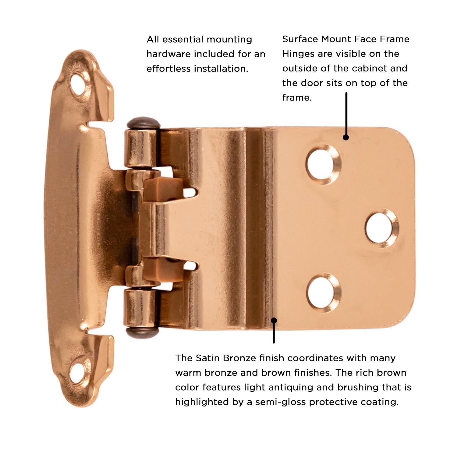 Hickory P243, Surface Self-Closing Hinge