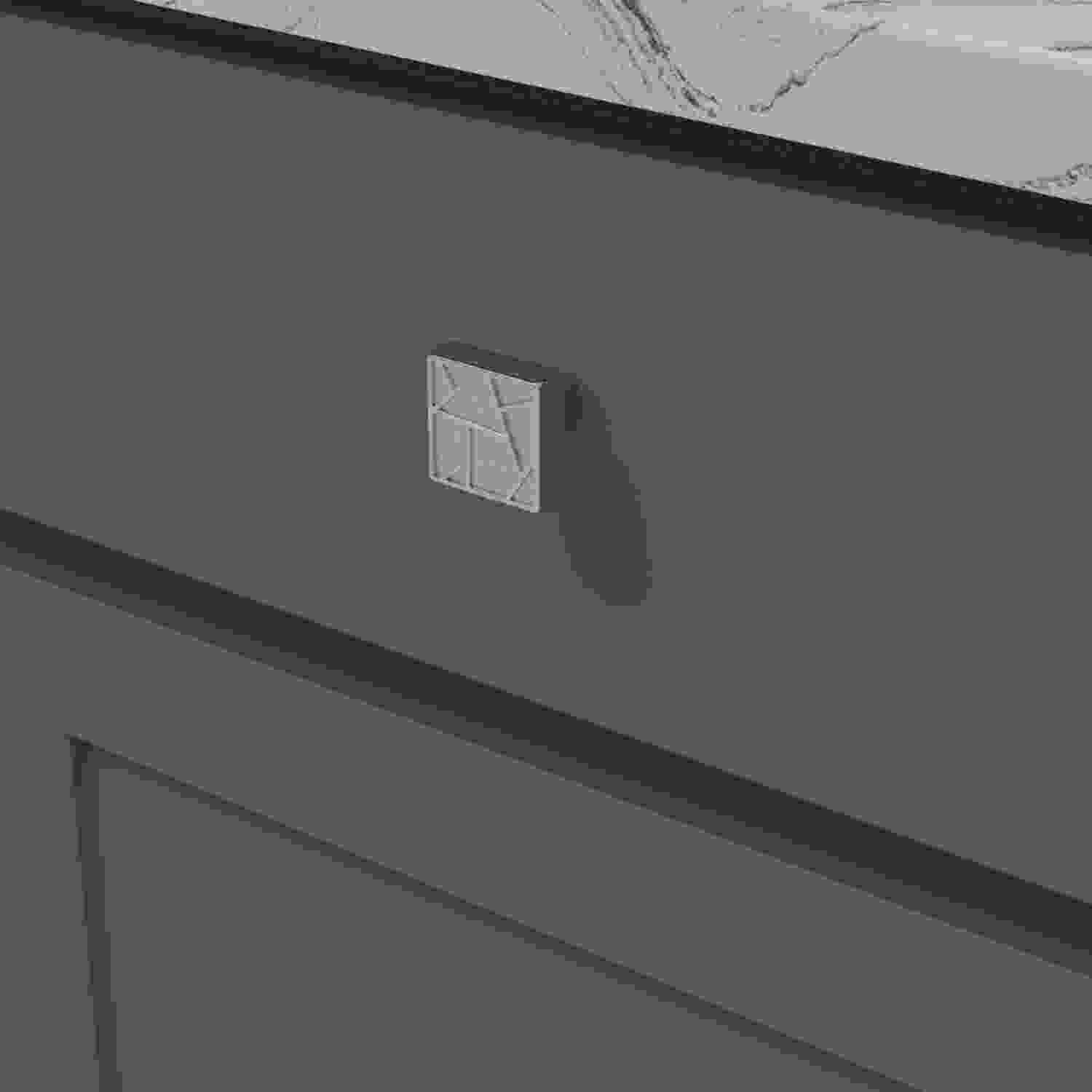 1-3/8 Inch Square Cullet Square Knob