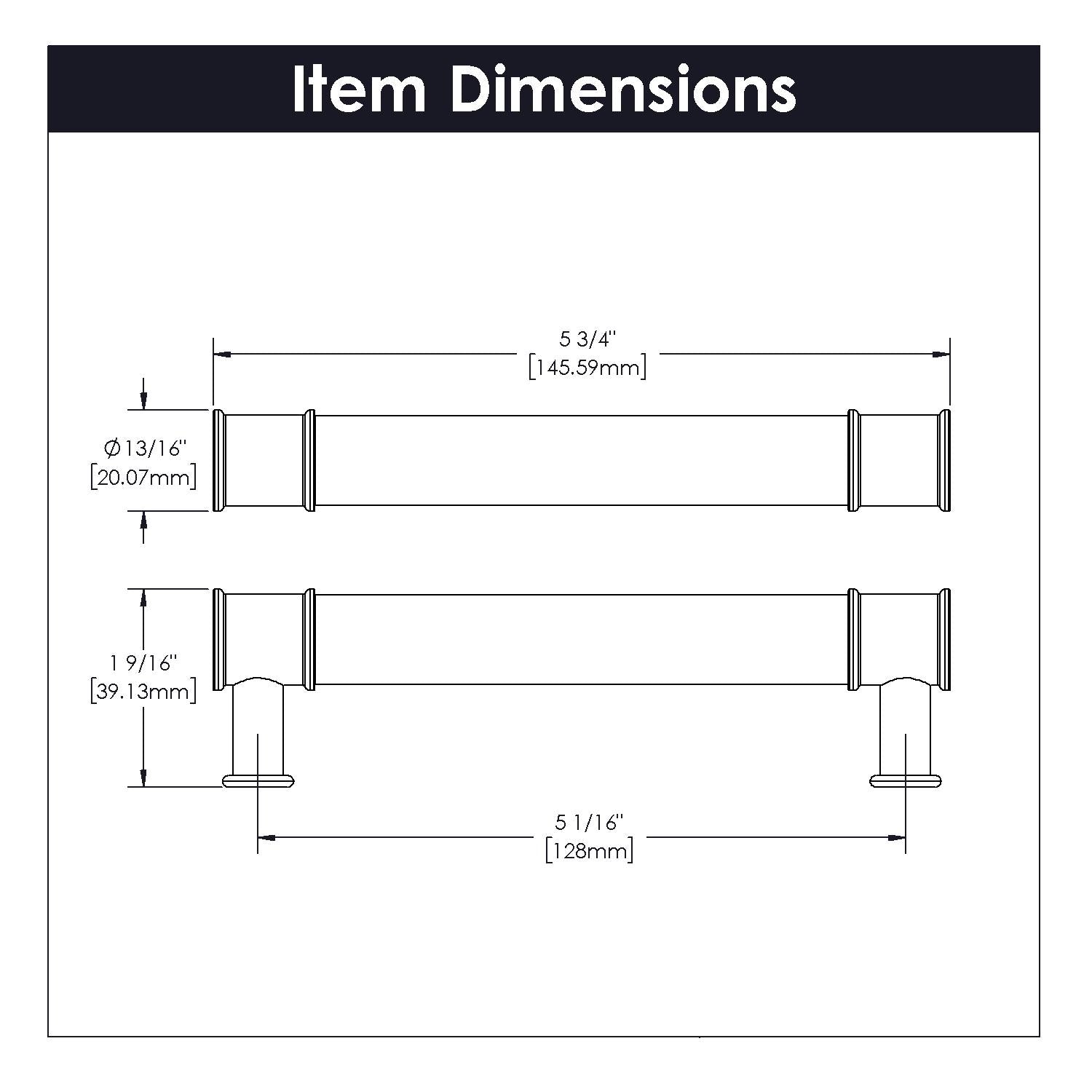5-1/16 Inch (128mm) Midway Pull