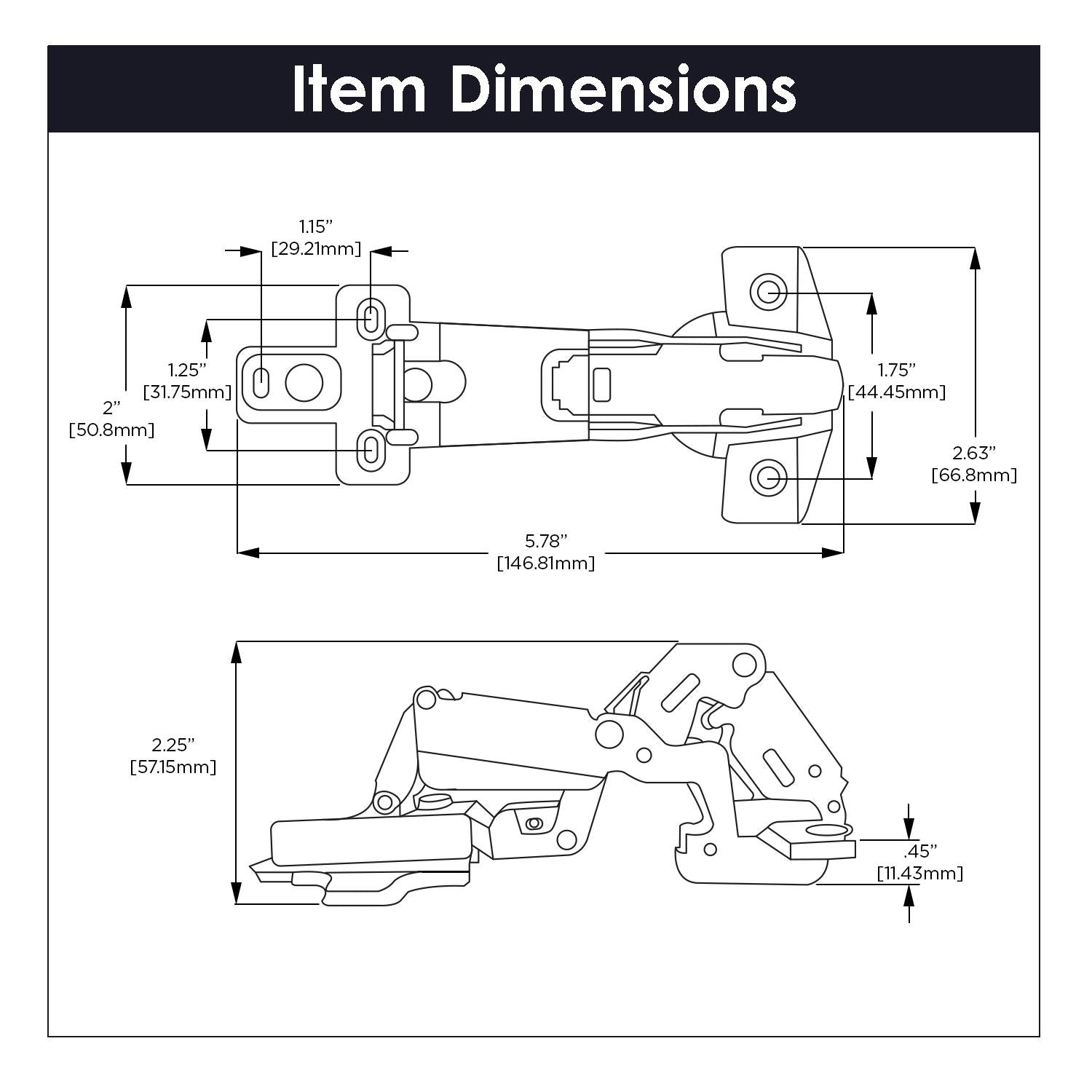 Hickory P5120, Concealed Hinges