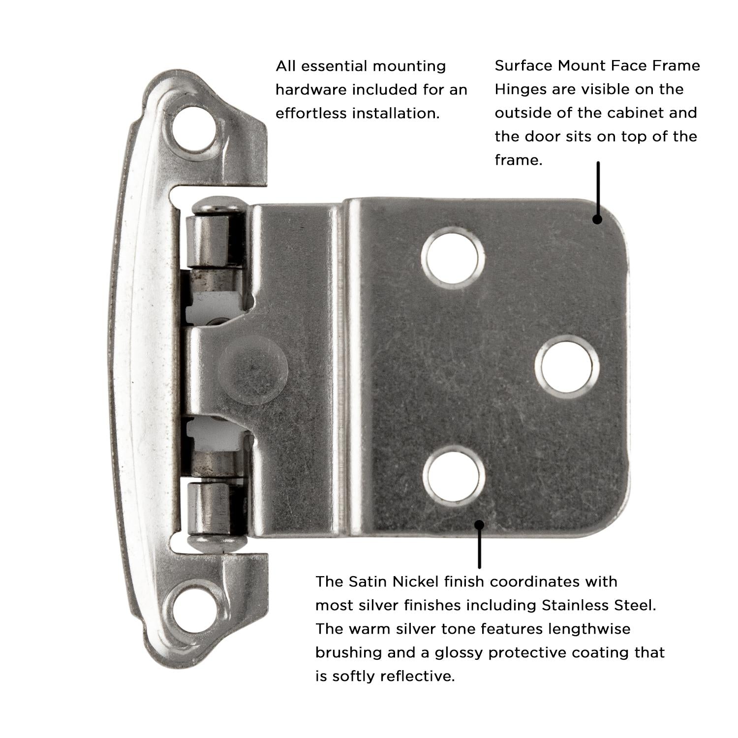 Hickory P243, Surface Self-Closing Hinge