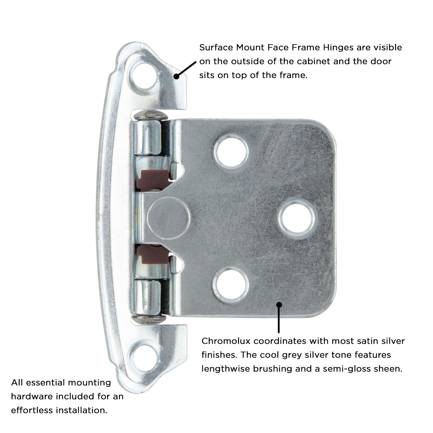 Hickory P244, Surface Self-Closing Hinge