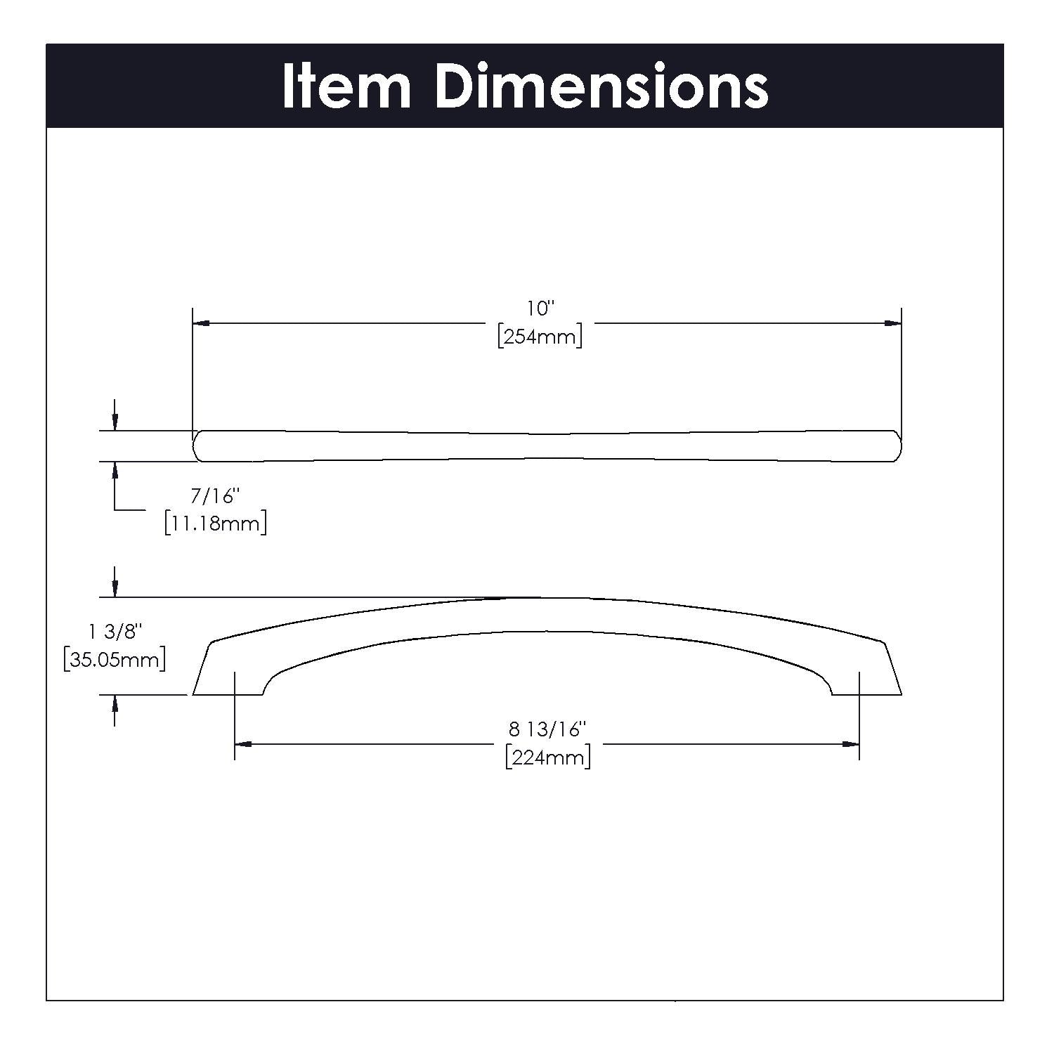 Hickory P3041, 8-13/16 Inch (224mm) Greenwich Pull